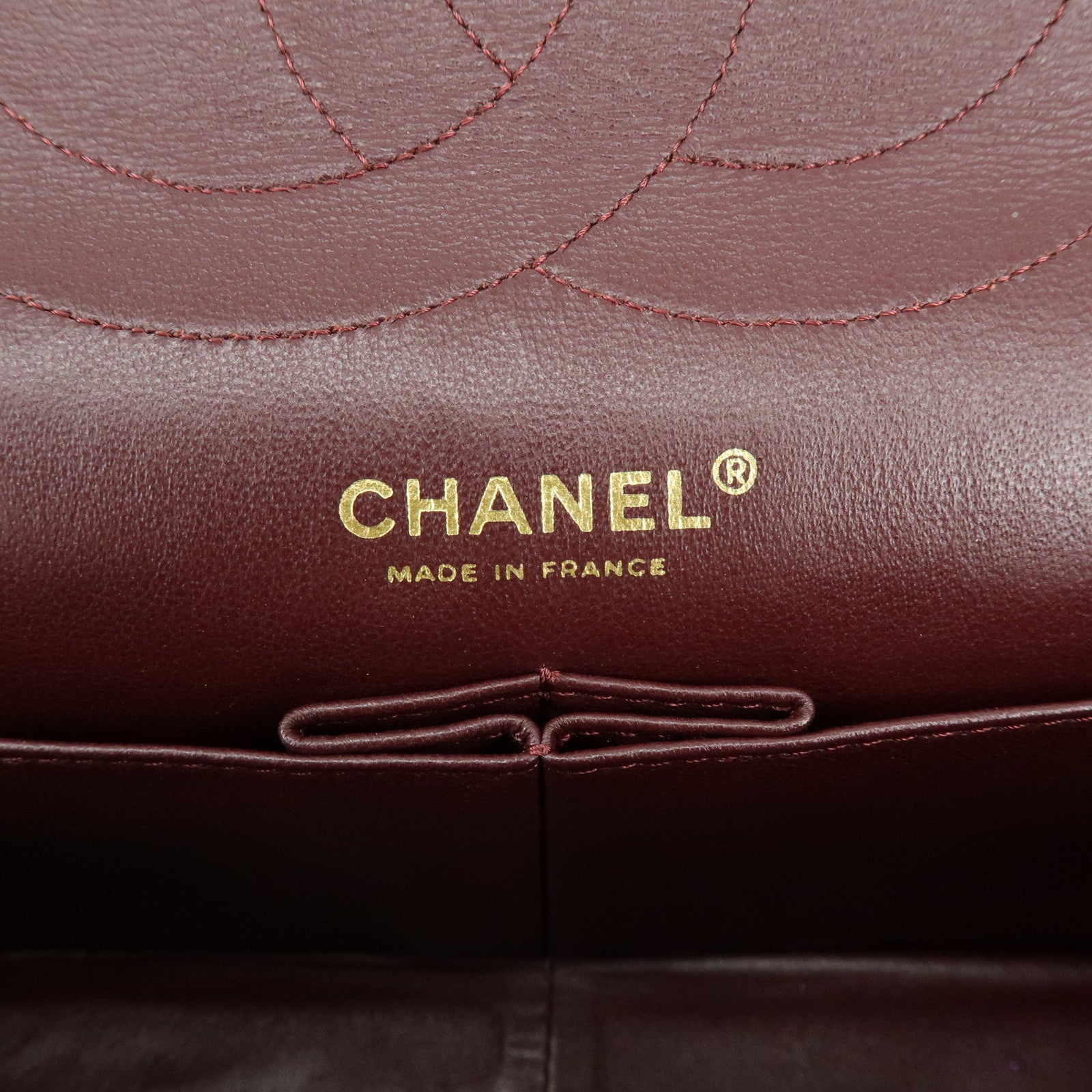 CHANEL 2.55 Patent Leather Chain Shoulder Bag Turn Lock Black