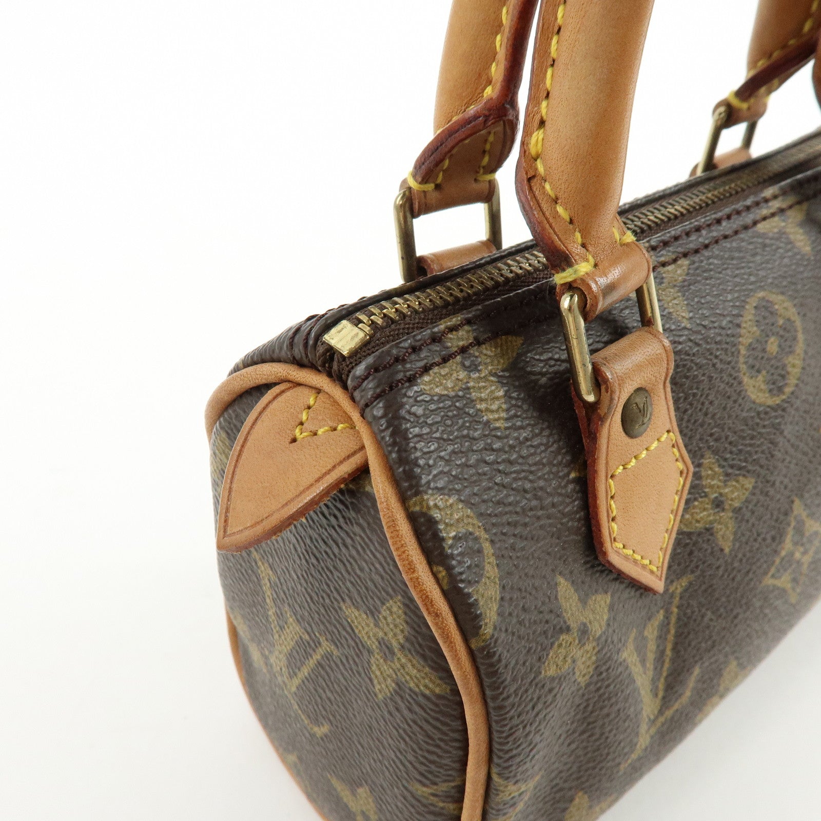 Louis Vuitton Monogram Mini Speedy Hand Bag and Strap Brown M41534 Lot