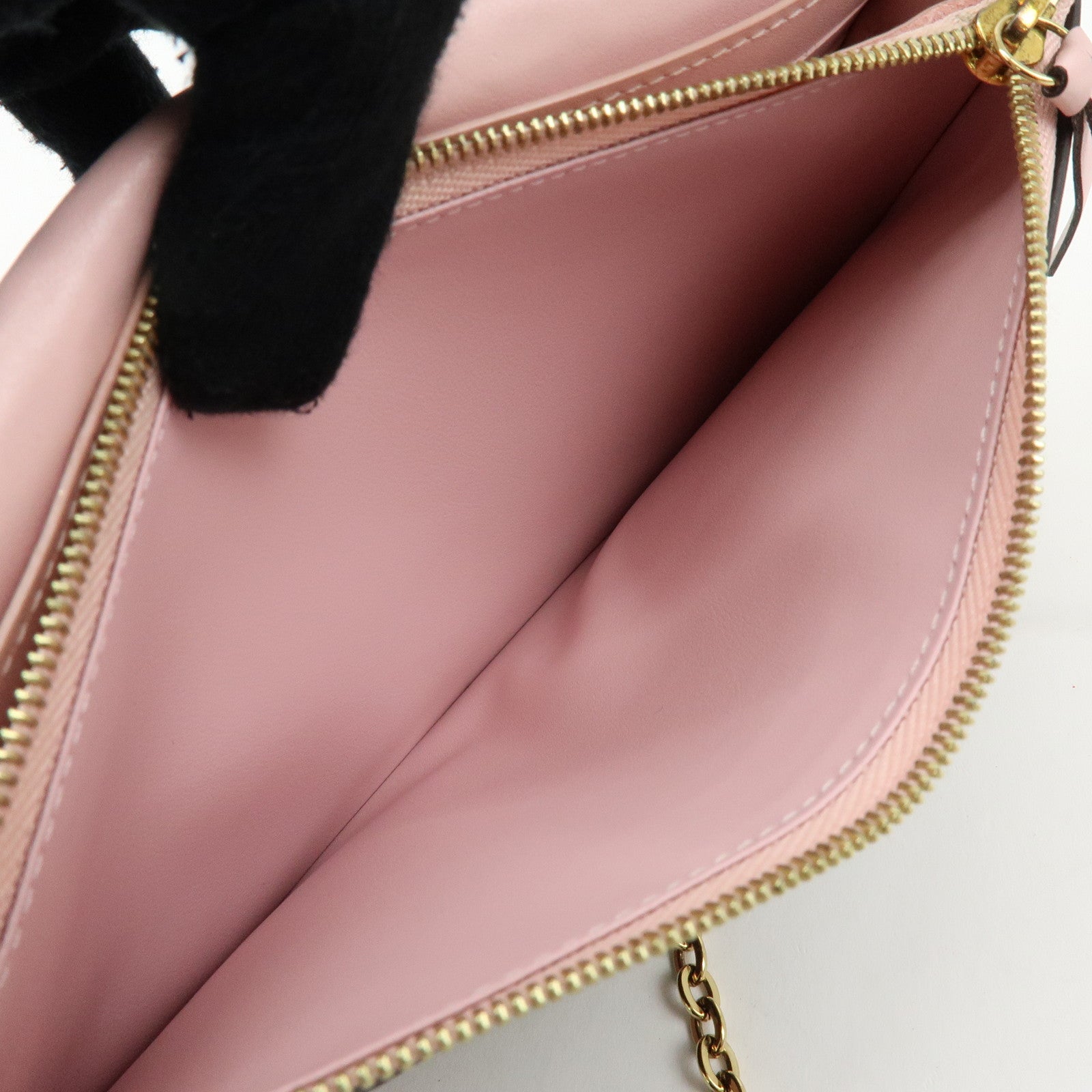 Louis Vuitton Monogram Portefeuille Flore Chain Wallet Pink M67405