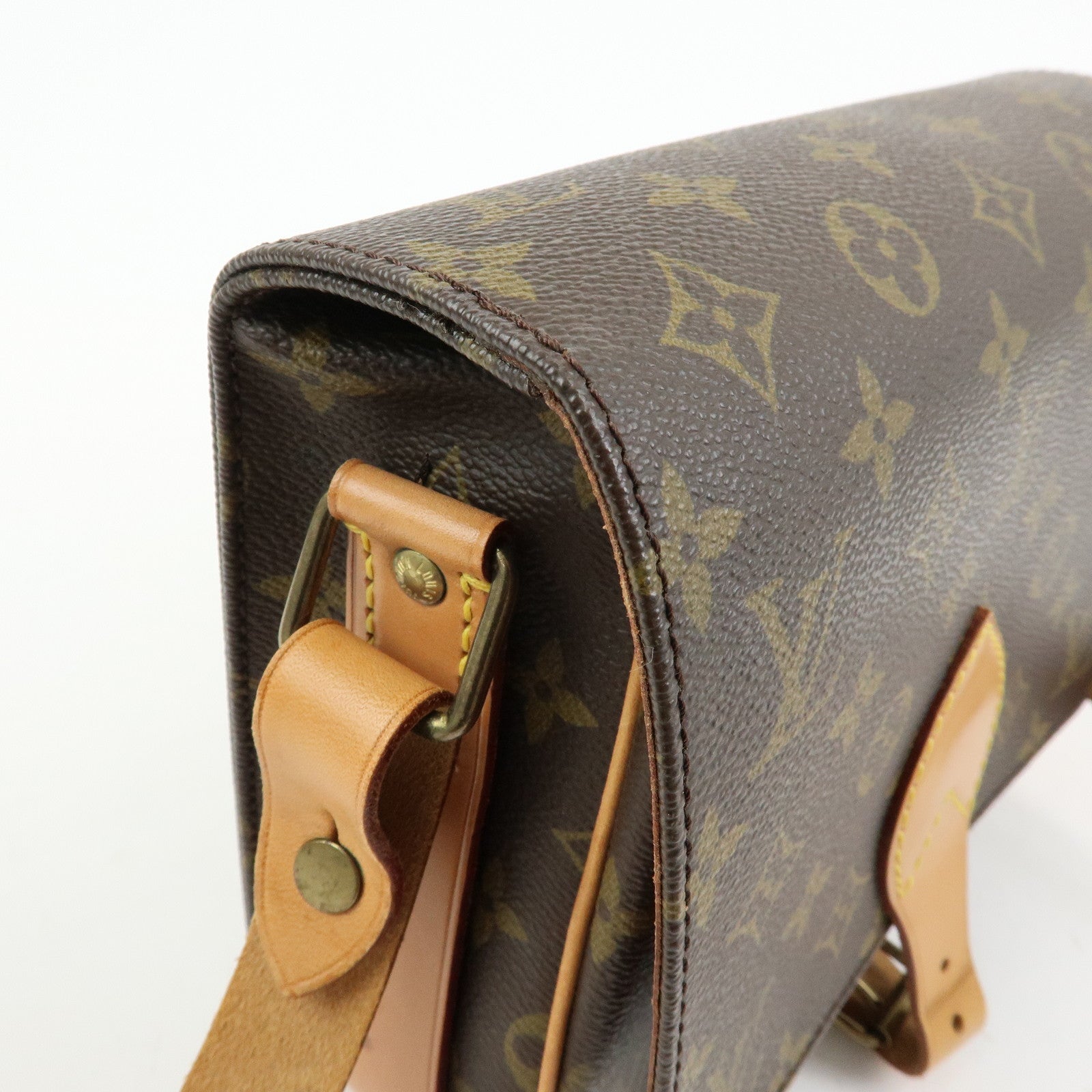 Louis Vuitton Monogram Cartouchiere MM  Shoulder Bag Brown M51253
