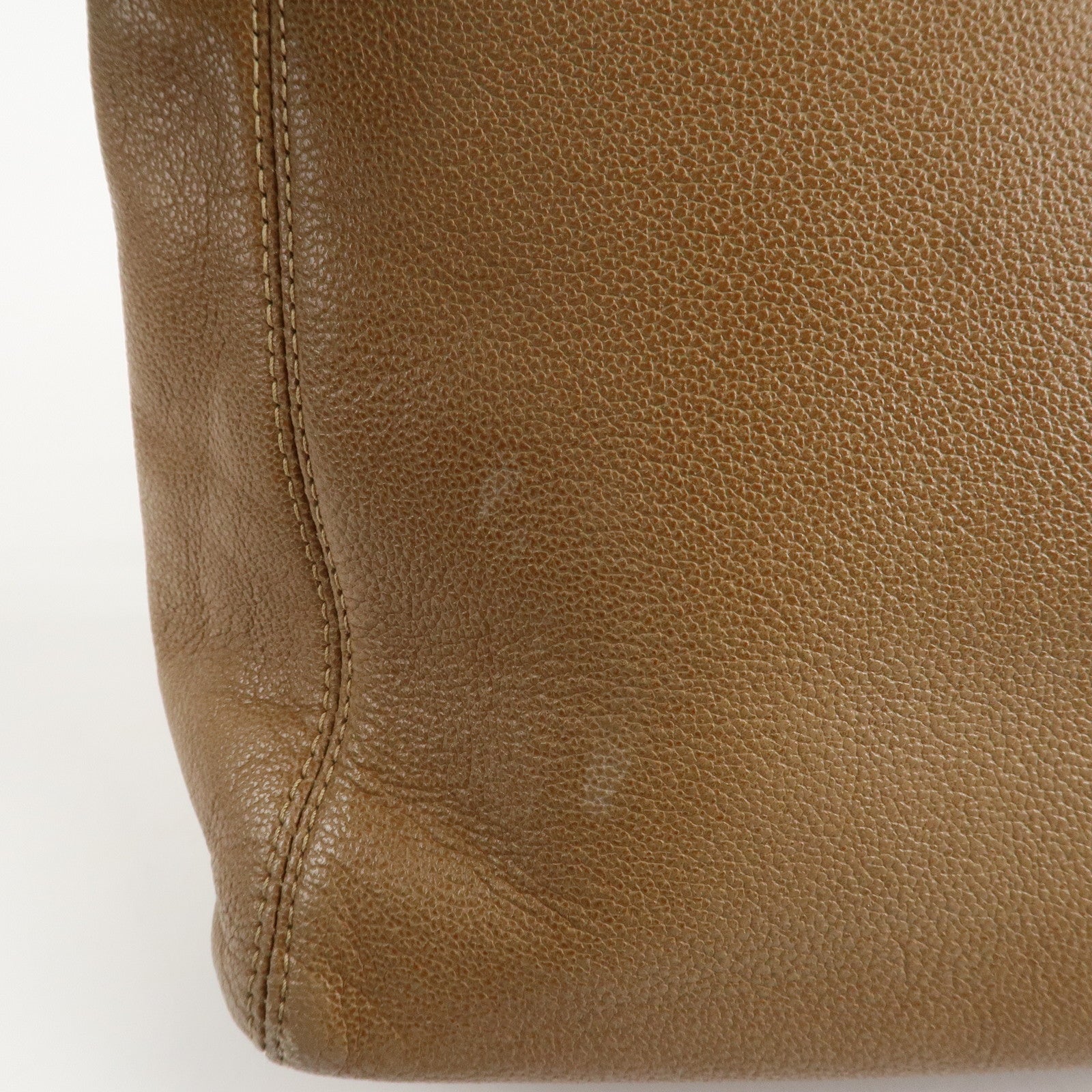 CHANEL COCO Mark Caviarskin Leather Bag Tote Bag Shoulder Bag Beige Used