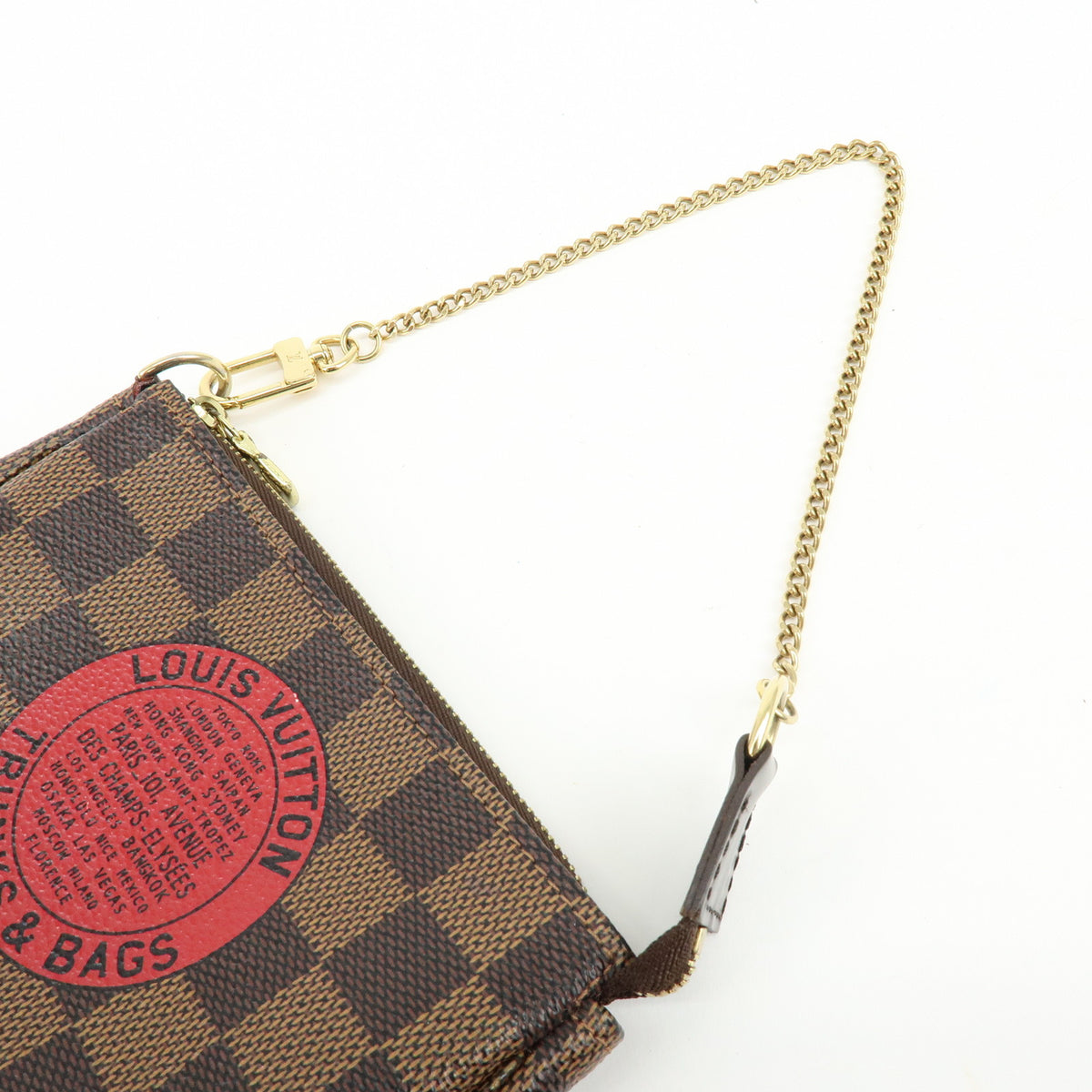 Louis Vuitton Damier T&B Mini Pochette Accessoires Pouch Brown N58011