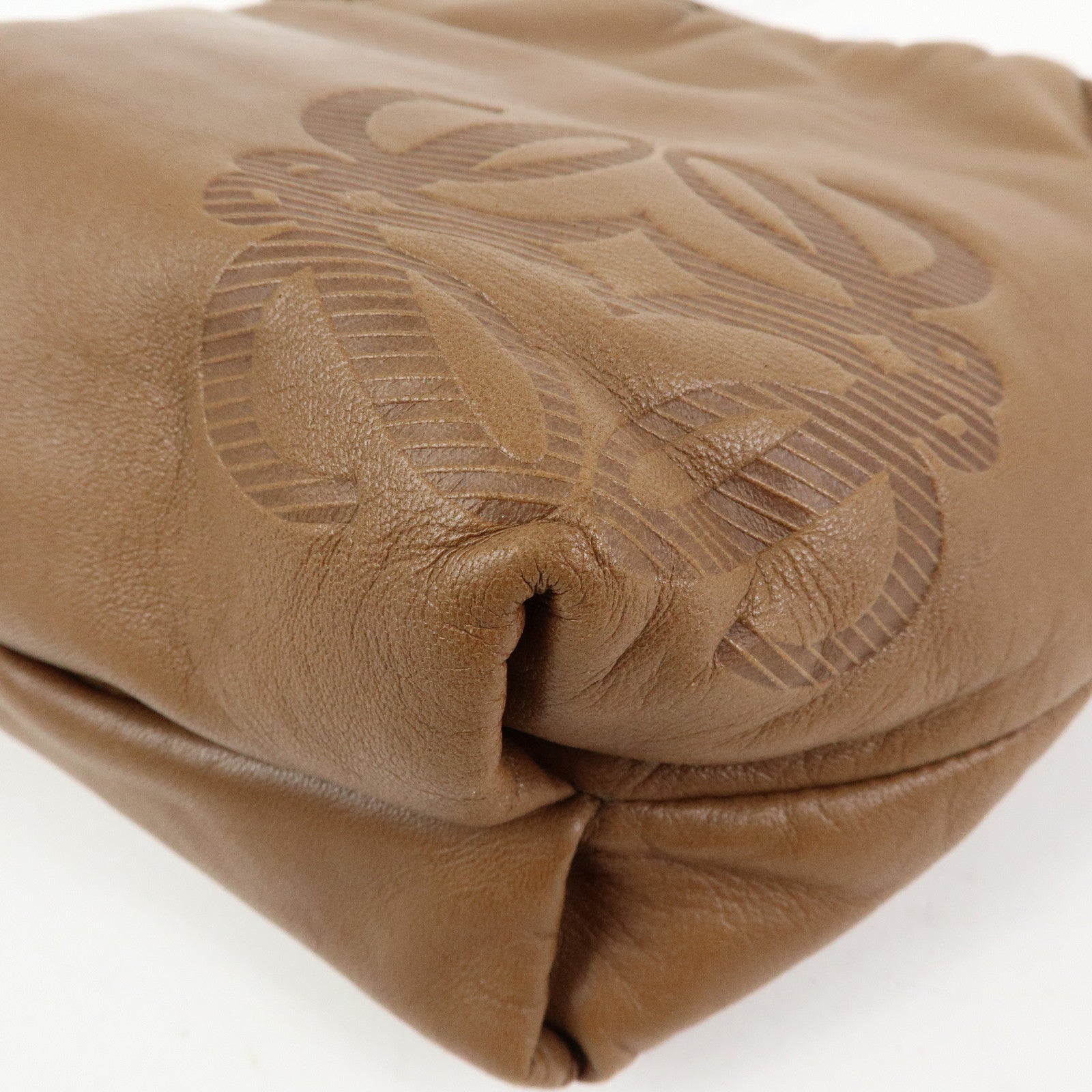 LOEWE Anagram Nappa Leather Shoulder Crossbody Bag Brown