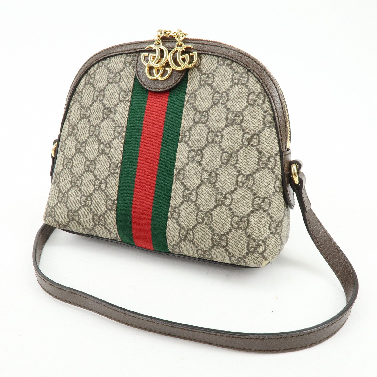 GUCCI Ophidia Double G Sherry GG Supreme Leather Shoulder Bag 499621
