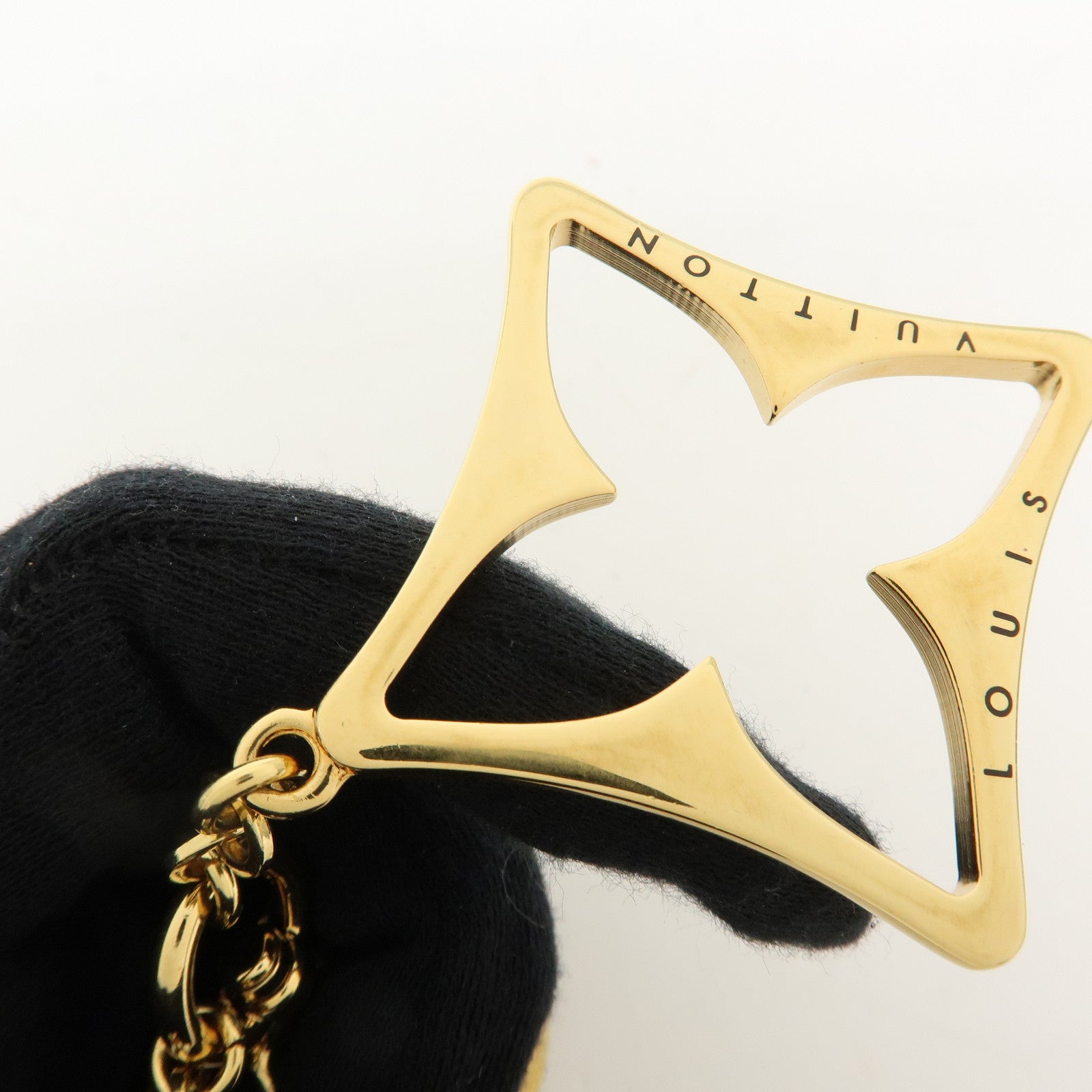 Louis Vuitton Porte Cles Puzzle Bag Charm Dark Brown Gold M65218