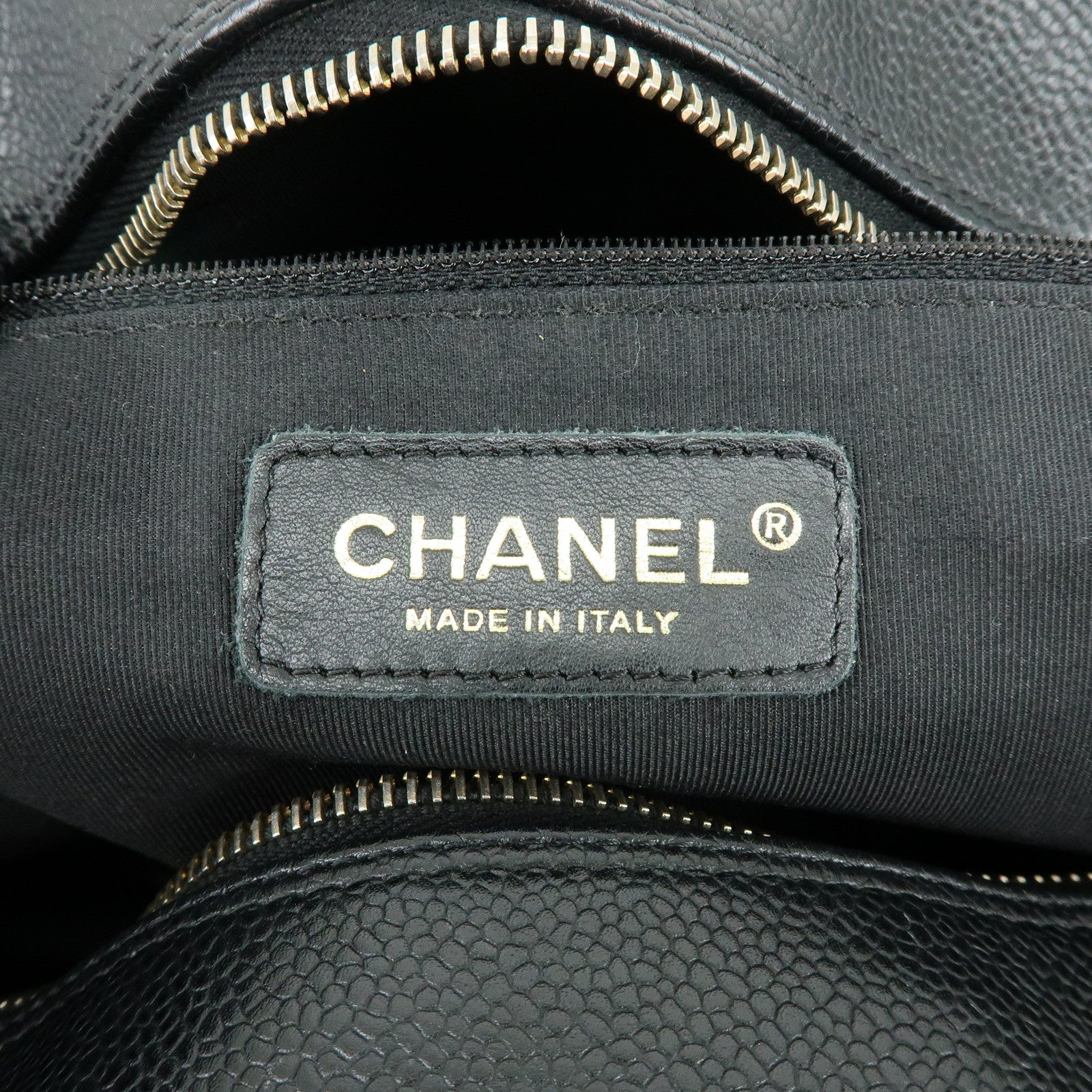 CHANEL Matelasse COCO Mark Caviarskin Boston Bag Hand Bag Black A20997