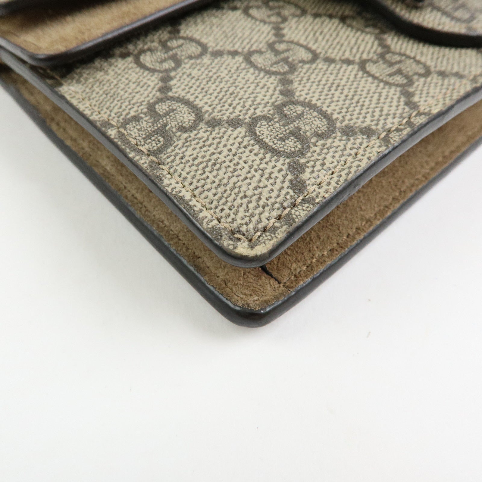 GUCCI Dionysus Super Mini Bag Leather Chain Shoulder Bag Beige 476432