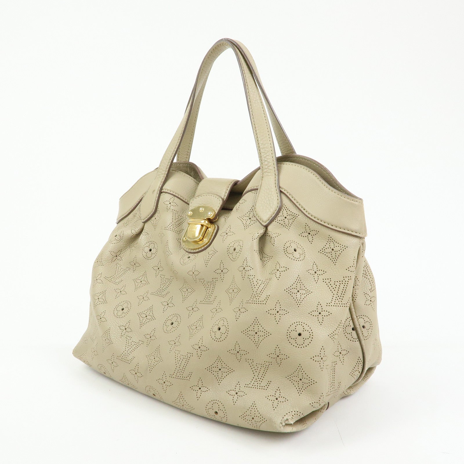 Louis Vuitton Monogram Mahina Cirrus PM Tote Hand Bag Opal M93818