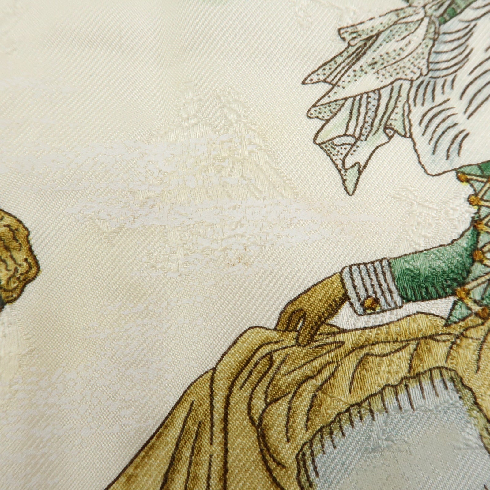 HERMES Carre 90 Lot of 3 Silk 100% Scarf Gray Ivory Light Green