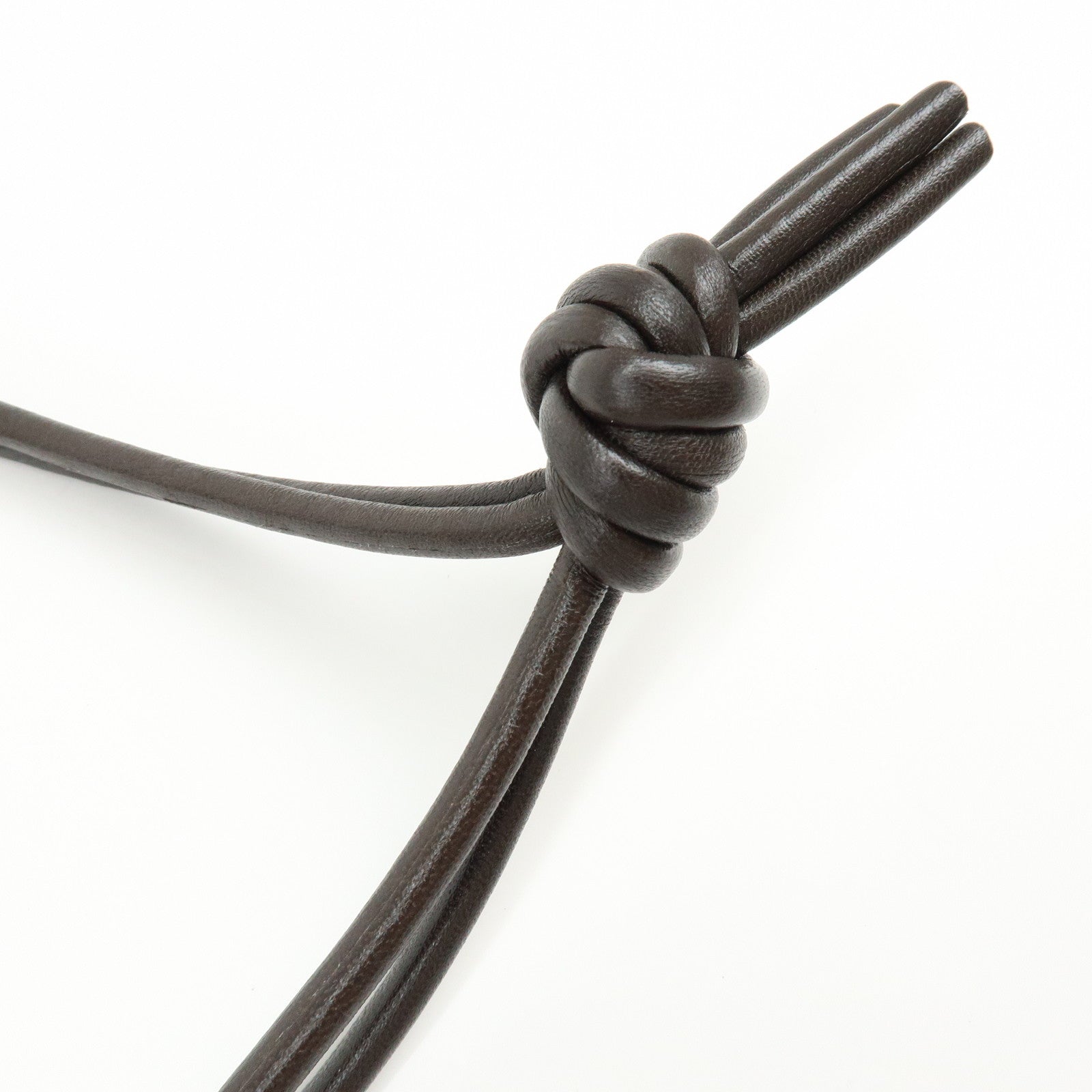 BOTTEGA VENETA Intrecciato Leather Shoulder Crossbody Bag Dark Brown