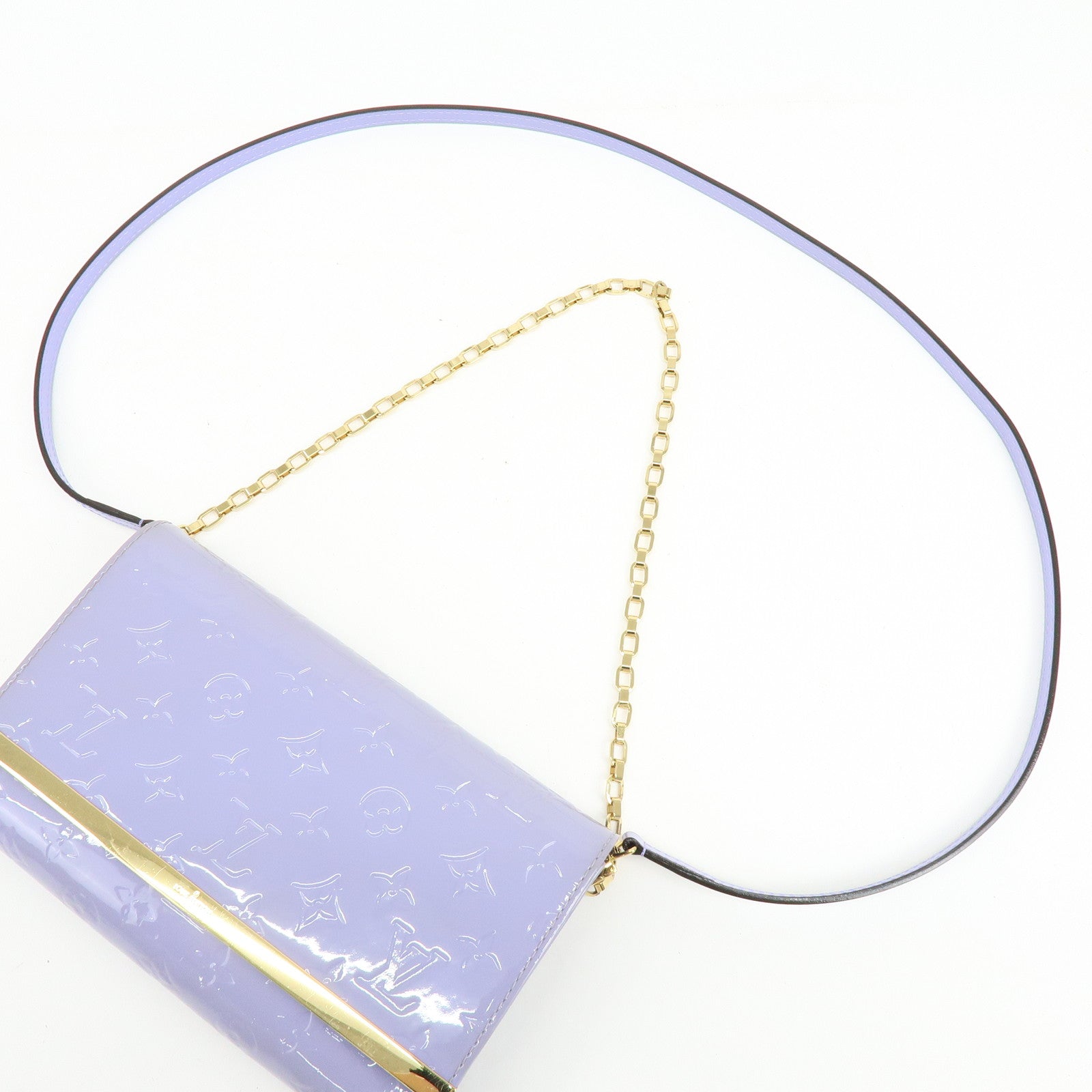 Louis Vuitton Monogram Vernis Ana Chain Shoulder Bag Clutch Bag M90115