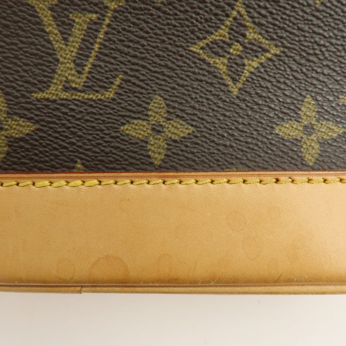 Louis Vuitton Monogram Alma Canvas Leather Hand Bag Brown M51130