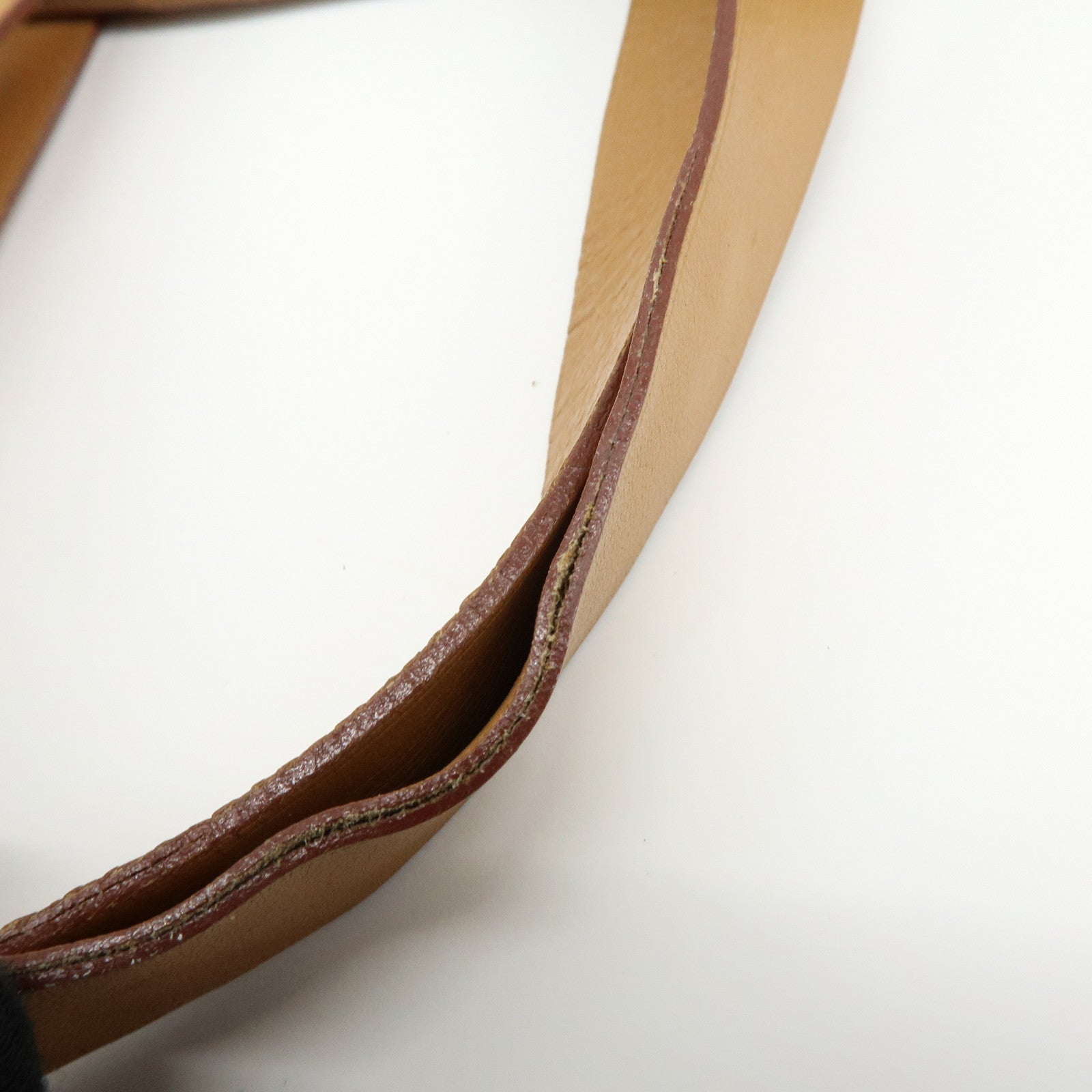 HERMES Amedaba Diago GM Canvas Leather Tote Bag Hand Bag Marron Brown
