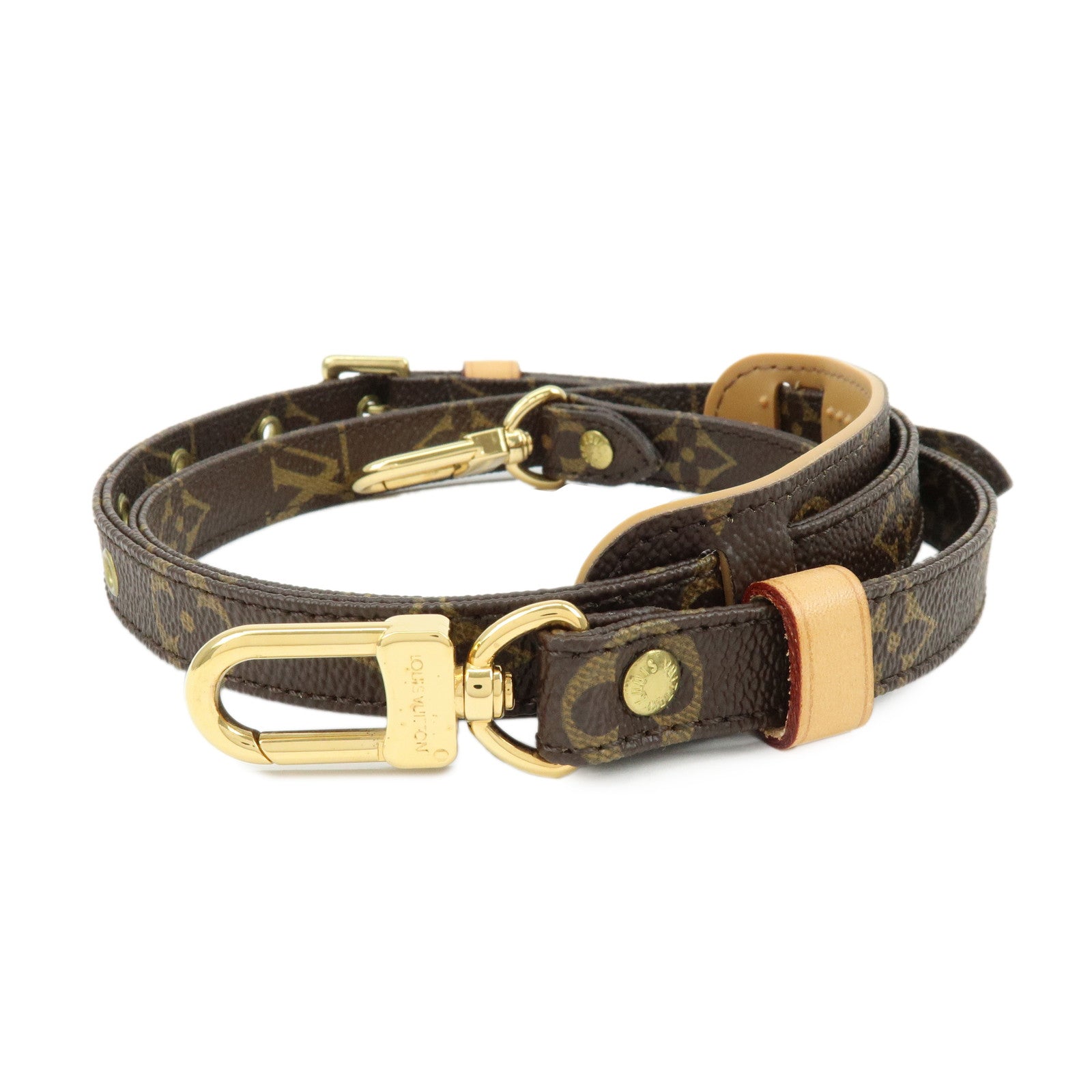 Louis Vuitton Monogram Adjustable Shoulder Strap Brown 120cm J52315