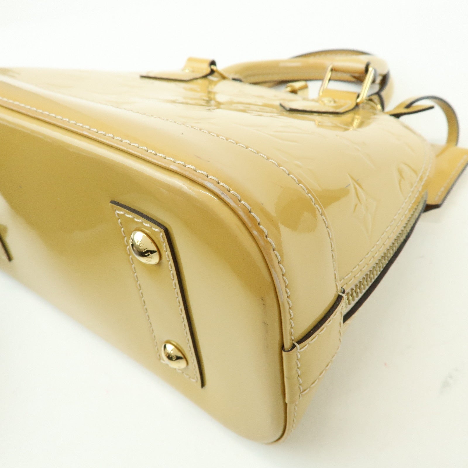 Louis Vuitton Monogram 2Way Vernis Alma BB Hand Shoulder Bag Beige