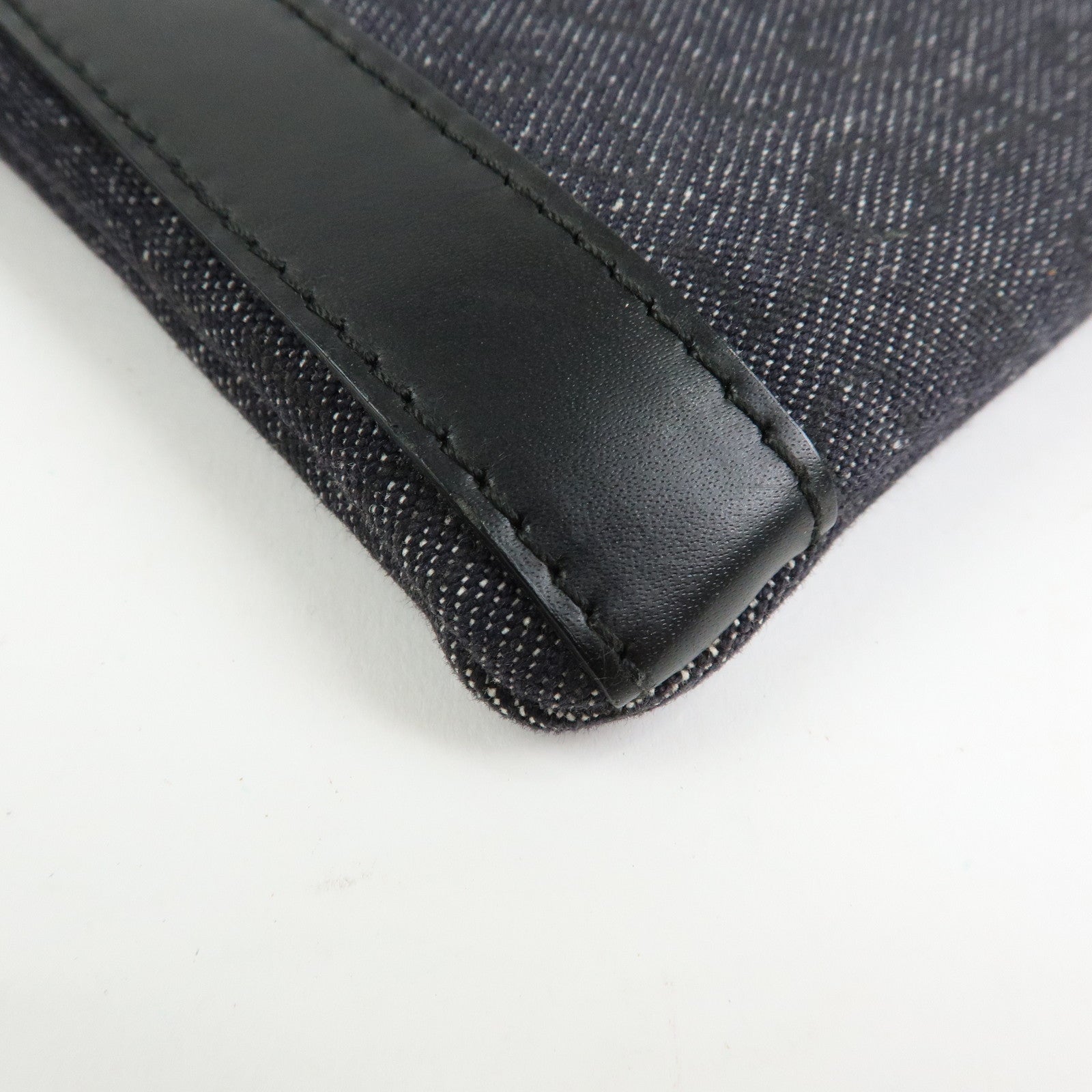 BVLGARI Logo Mania Canvas Leather Shoulder Bag Crossbody Bag Black