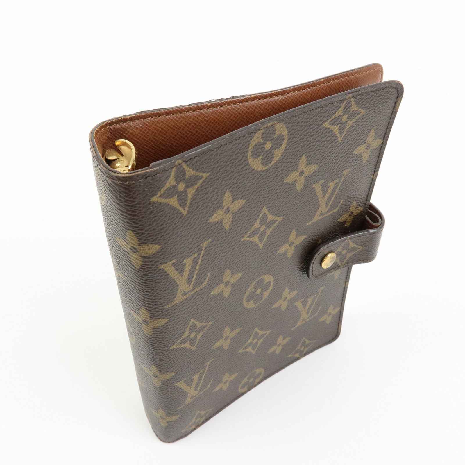 Louis Vuitton Monogram Agenda MM Planner Cover Brown R20004