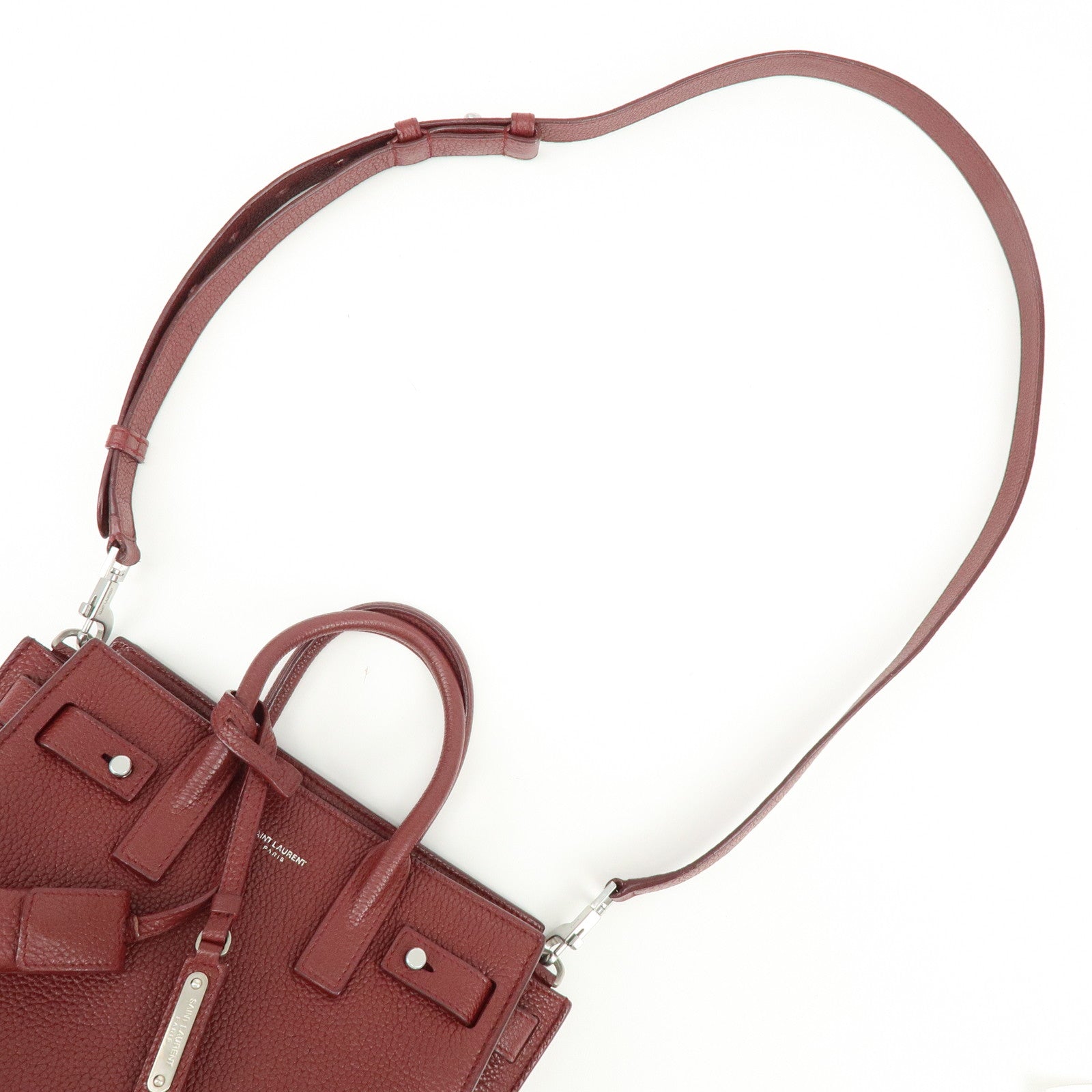 SAINT LAURENT PARIS Calf Leather Sac de Jour 2Way Hand Bag 485019