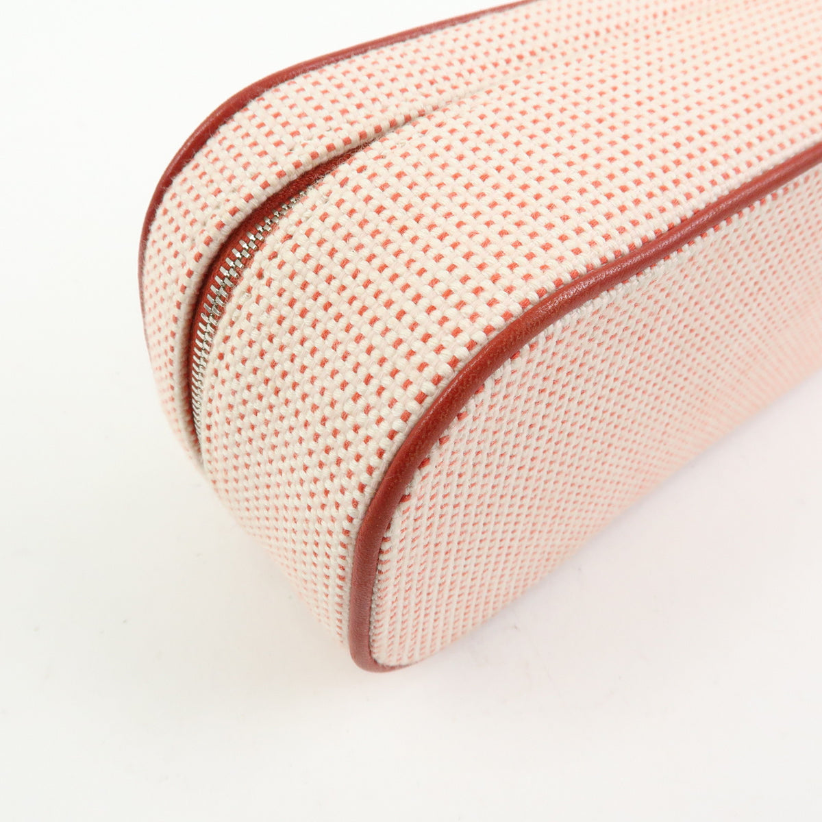 HERMES Toile H Escale Cosmetic Pouch Accesory Pouch Vermilion