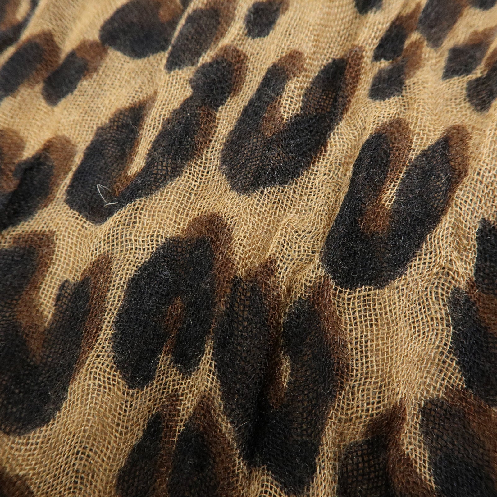 Louis Vuitton Etole Cashmere Silk Scarf Leopard Brown M72215
