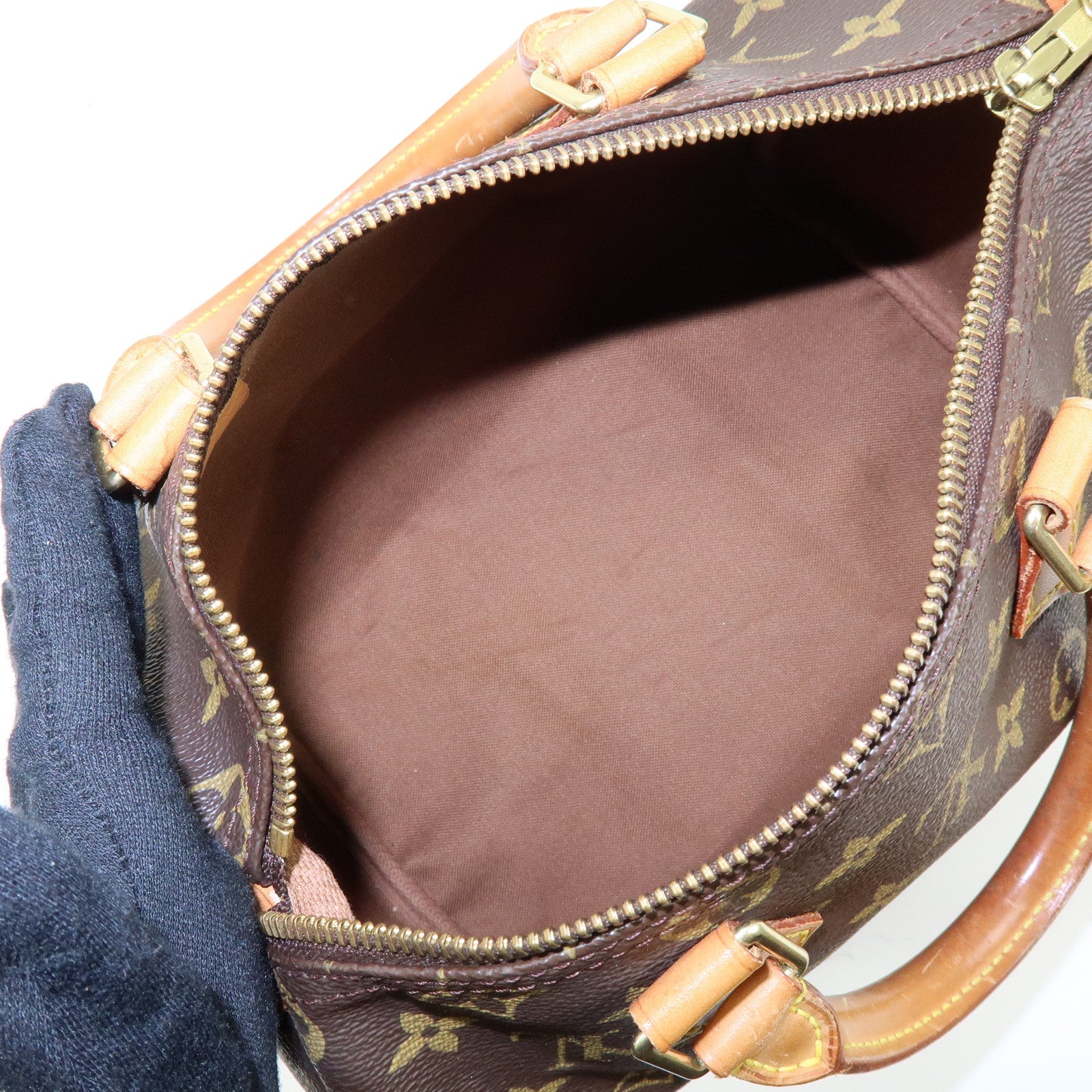 Louis Vuitton Monogram Speedy 25 Boston Bag Hand Bag Brown M41528