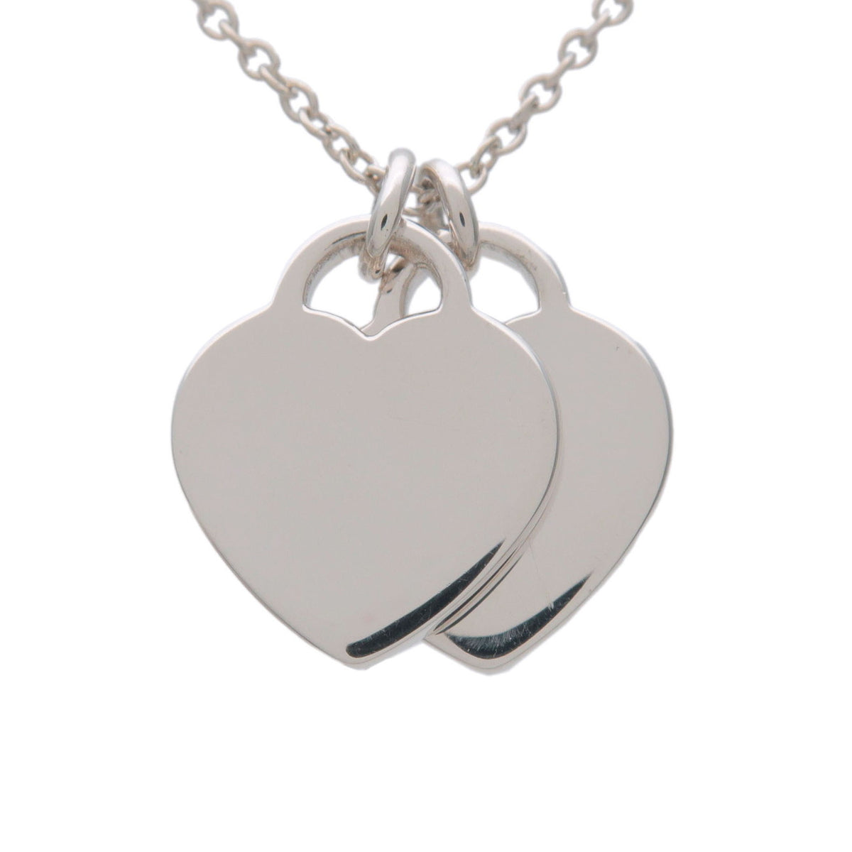 Tiffany & Co Return to Tiffany Mini Double Heart Tag Necklace SV925