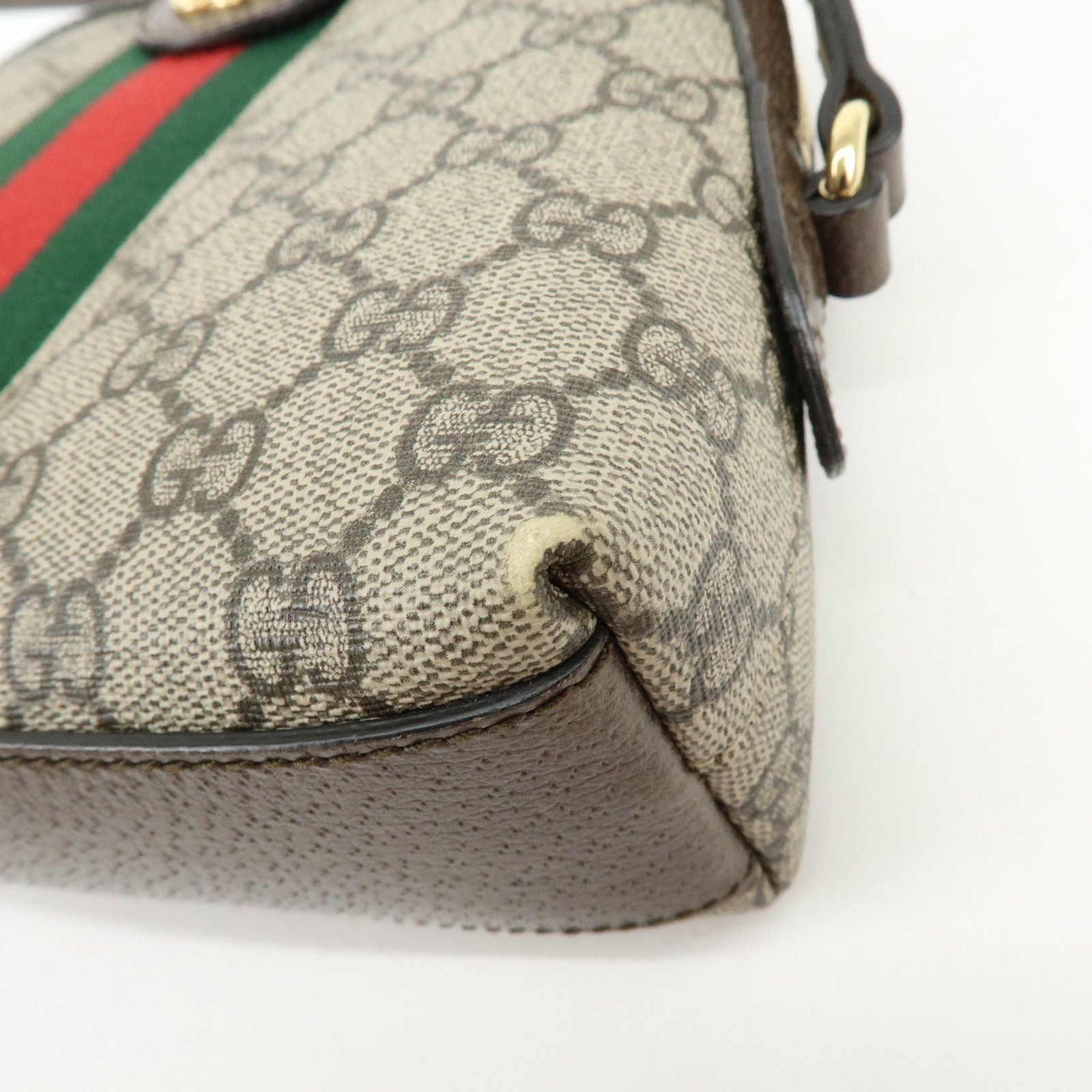 GUCCI Ophidia Double G Sherry GG Supreme Leather Shoulder Bag 499621