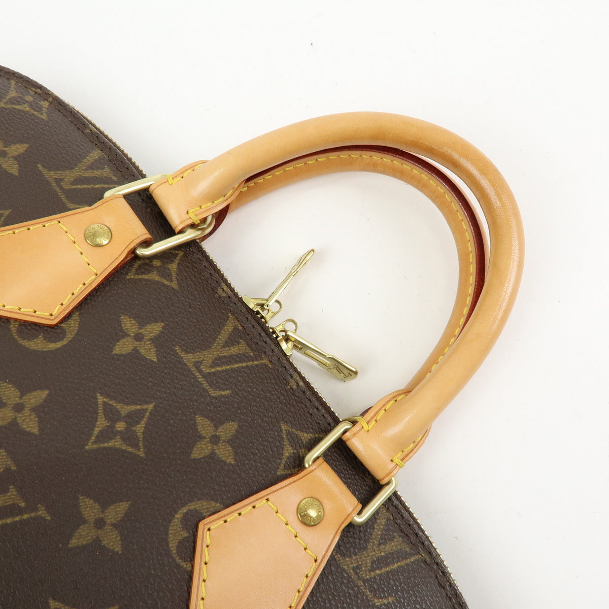 Louis Vuitton Monogram Alma Canvas Leather Hand Bag Brown M51130