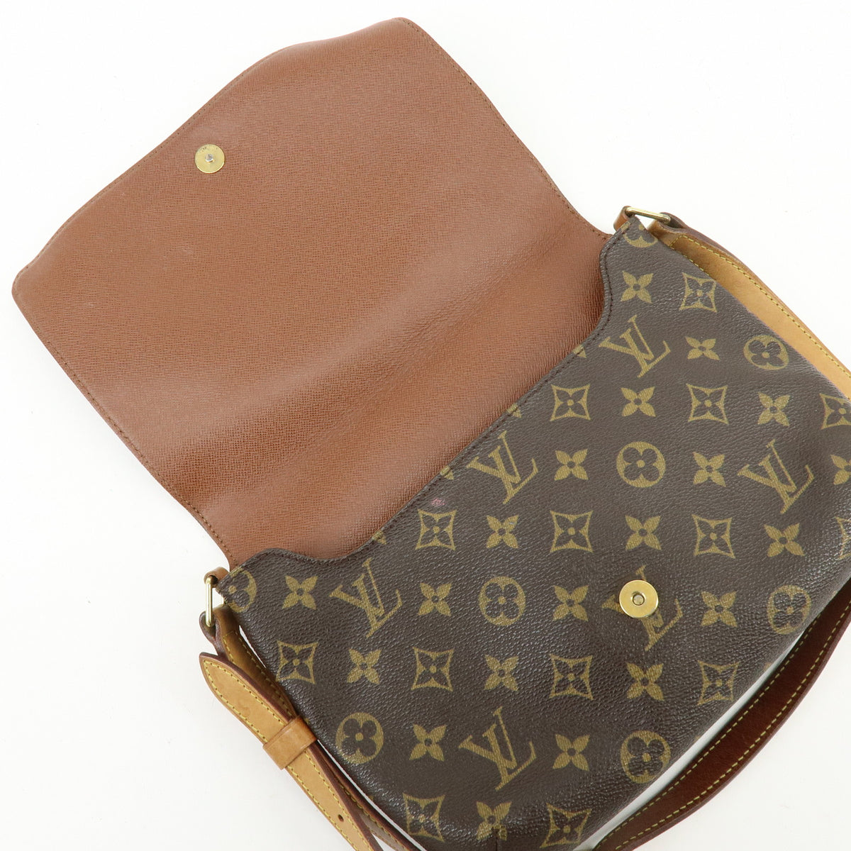 Louis Vuitton Monogram Musette Tango Short Shoulder Bag Brown M51257