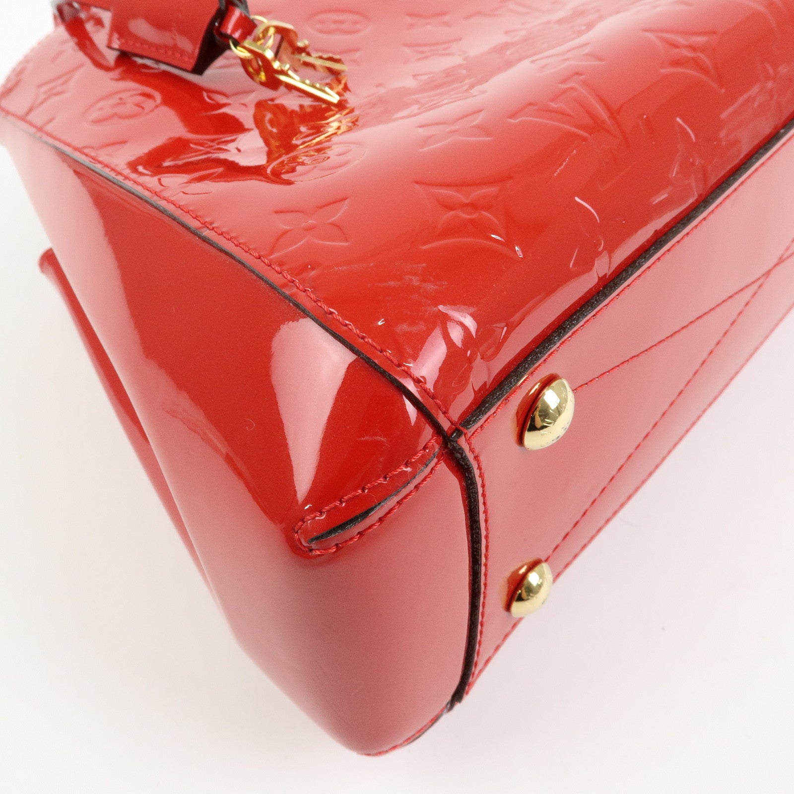 Louis Vuitton Monogram Vernis Montaigne MM 2Way Bag Cerise M50167