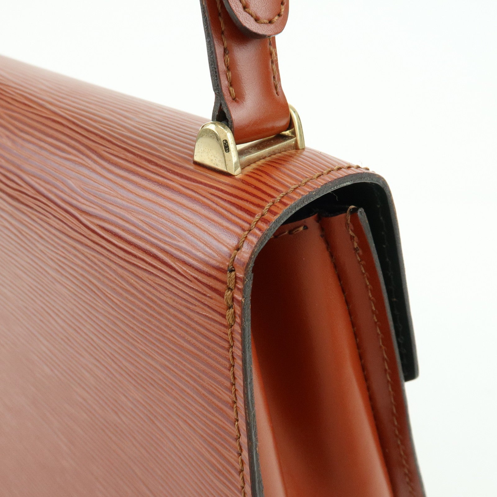 Louis Vuitton Epi Tilsitt Leather Shoulder Bag Kenya Brown M52483
