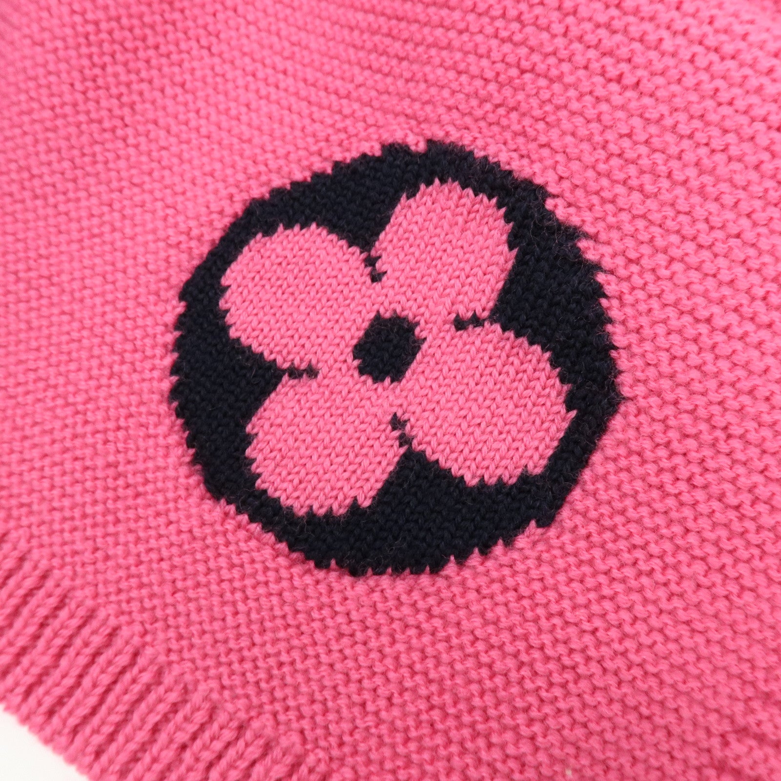Louis Vuitton Echarpe LV Collage Wool 100% Scarf Stole Pink M71136
