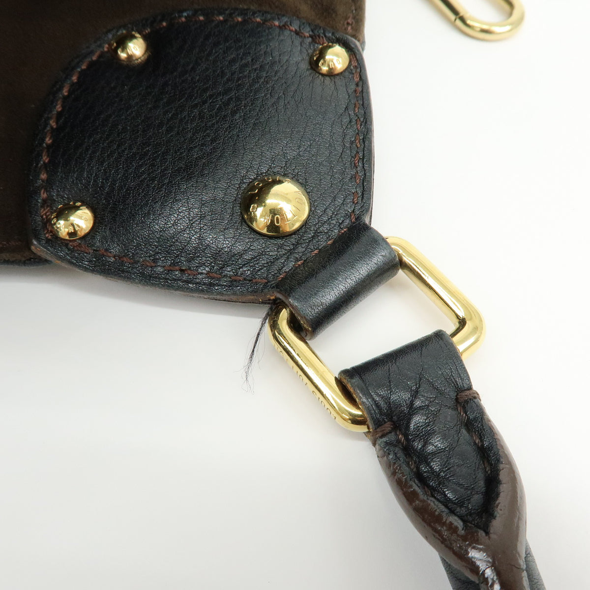 Louis Vuitton Monogram Leather Mahina L Shoulder Bag Noir M95765