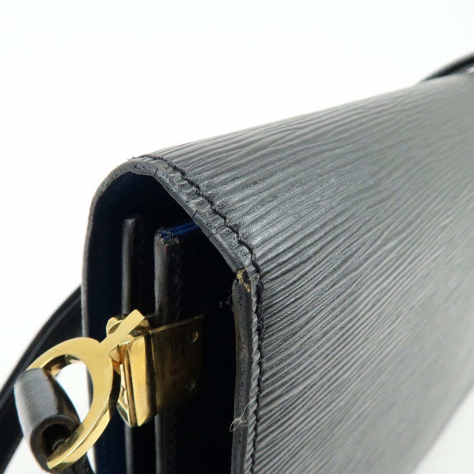 Louis Vuitton Free Run Epi Leather Shoulder Bag Noir Blue M52415
