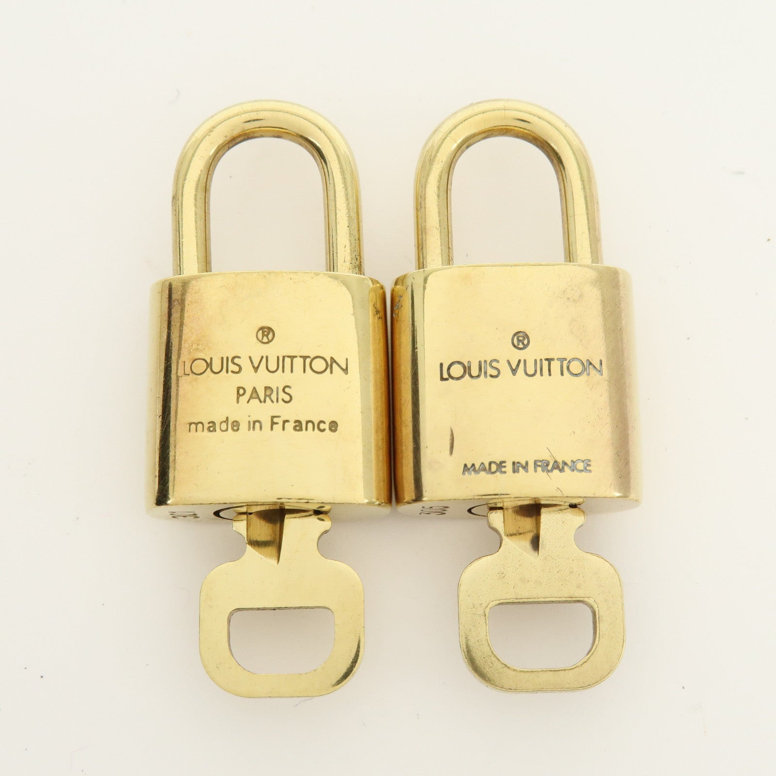 Louis Vuitton Lot of 10 Lock & Key Cadena Key Lock Gold
