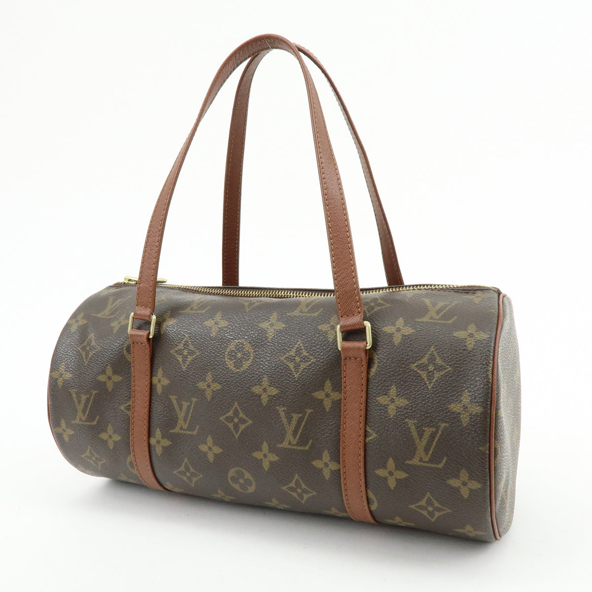 Louis Vuitton Monogram Papillon 30 Hand Bag Brown M51365