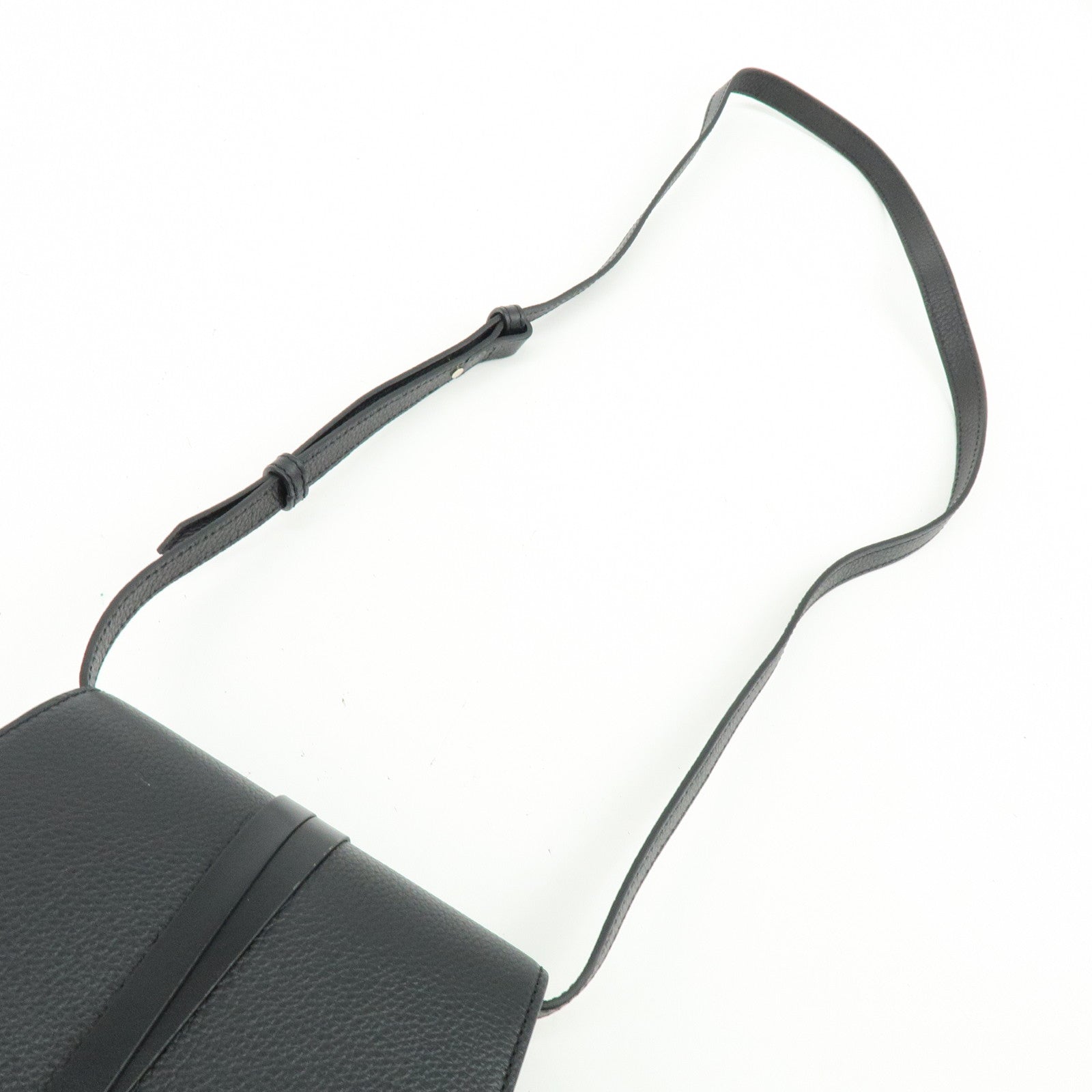 Chloe Alphabet Leather Shoulder Bag Crossbody Bag Black