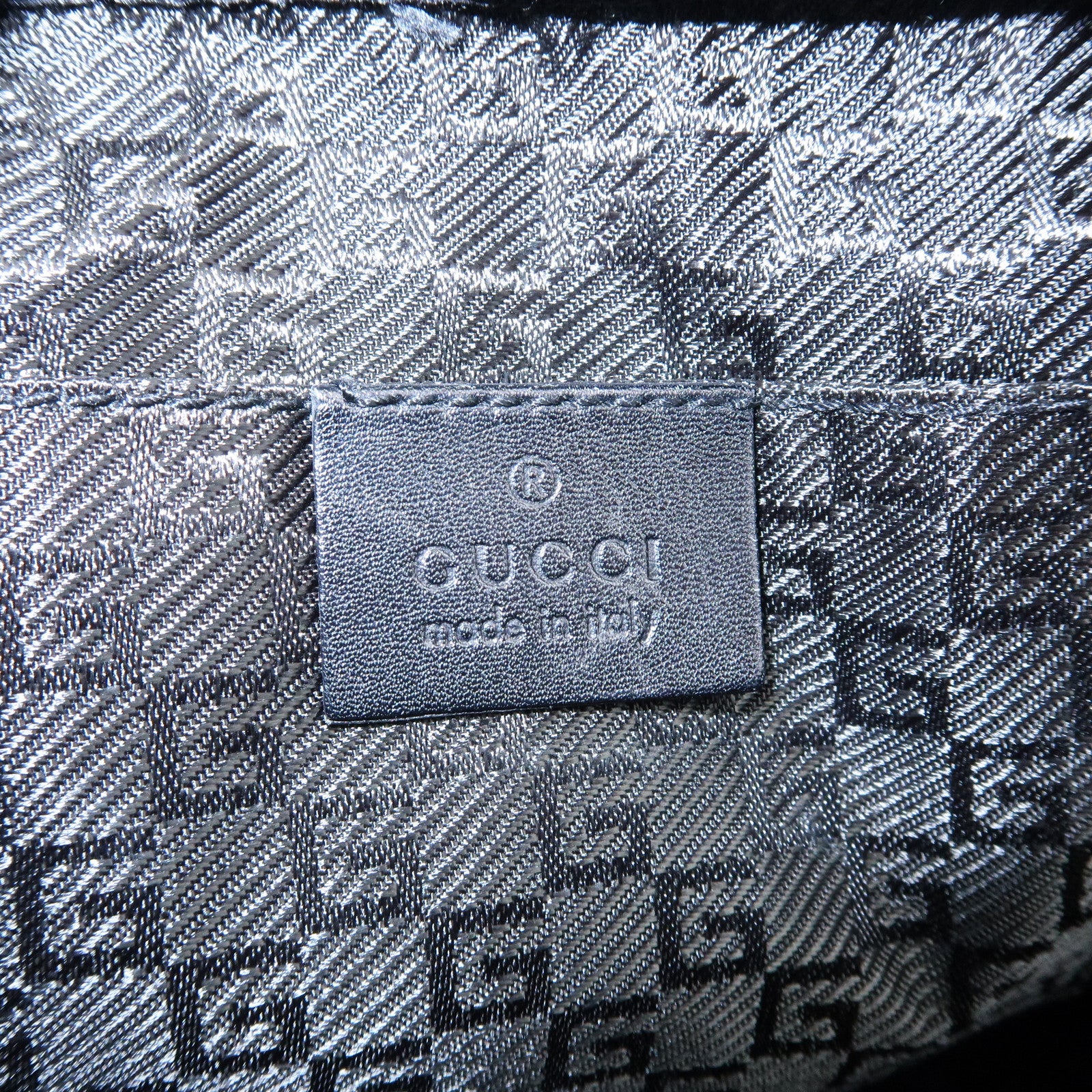 GUCCI Logo Canvas Leather Shoulder Bag Crossbody Bag Black 101680