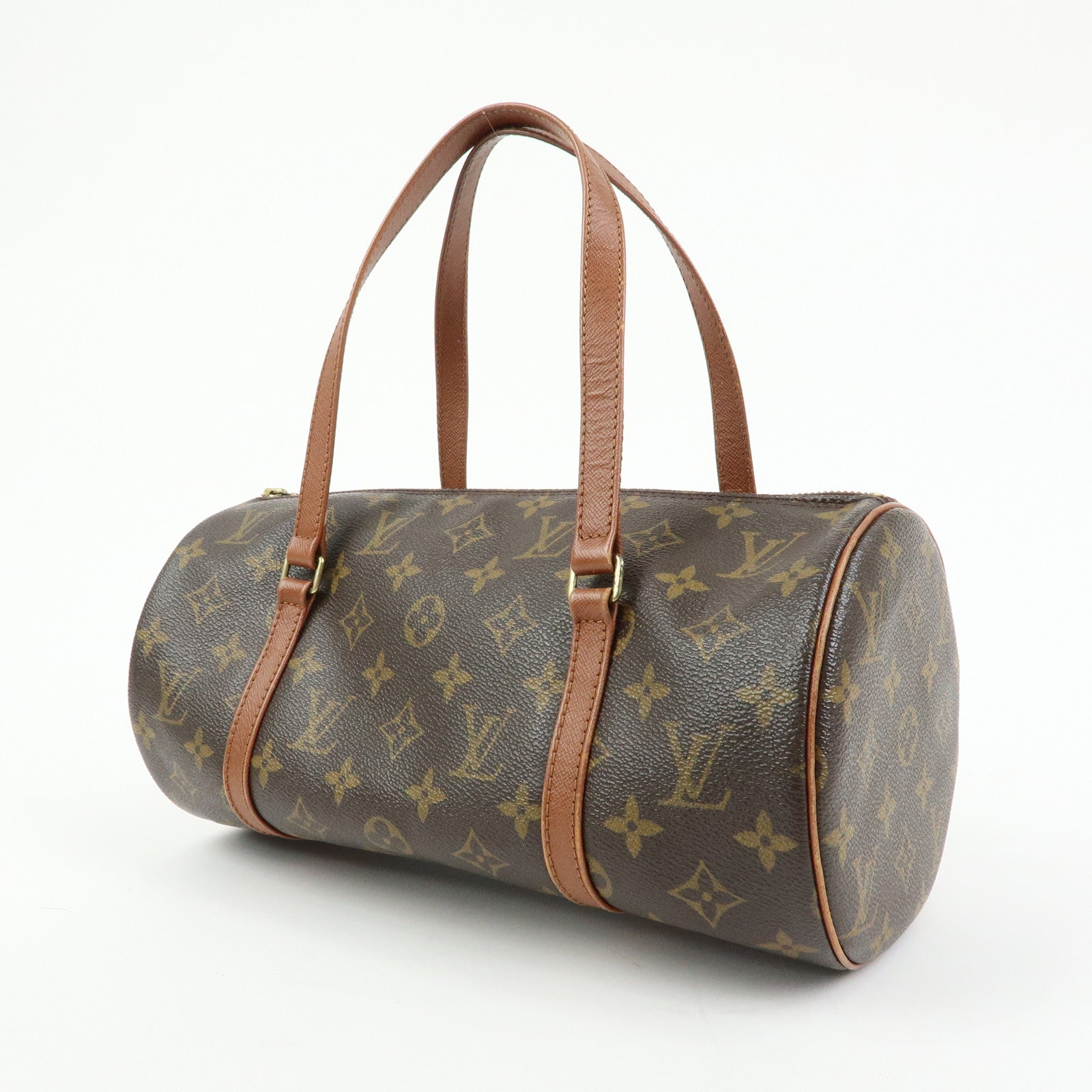 Louis Vuitton Monogram Papillon 30 Hand Bag Brown Old Style M51365