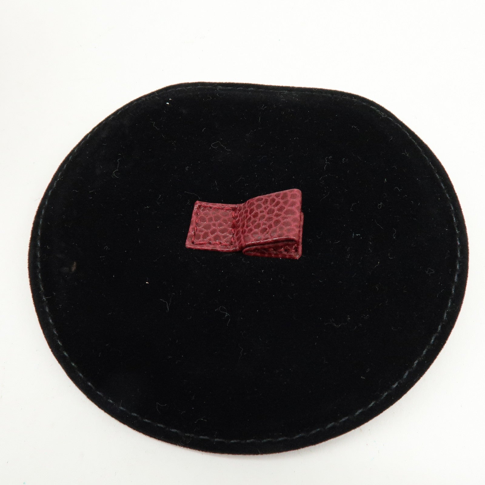 CHANEL COCO Mark Caviarskin Cosmetic Pouch Jewelry Case Bourdeaux Gold