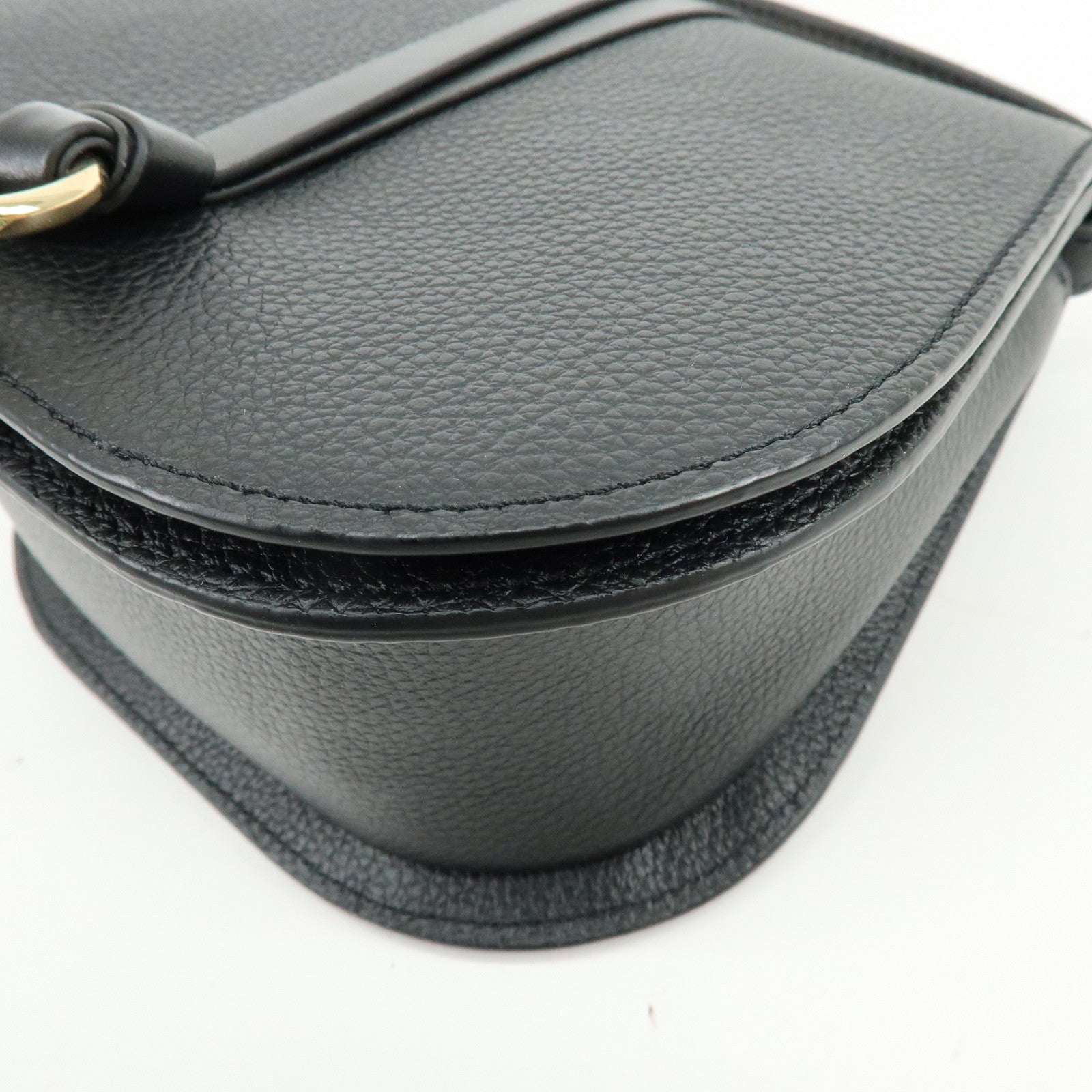 Chloe Alphabet Leather Shoulder Bag Crossbody Bag Black