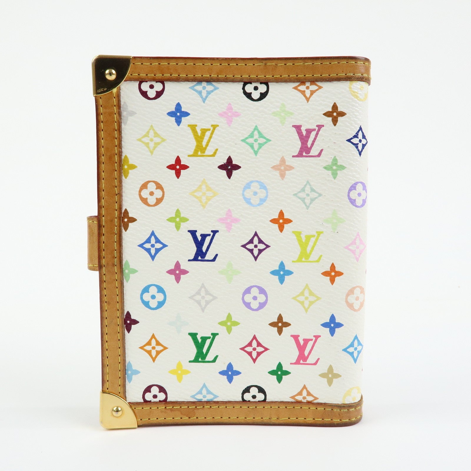 Louis Vuitton Monogram Multicolor Agenda PM Planner Cover Blanc R20896