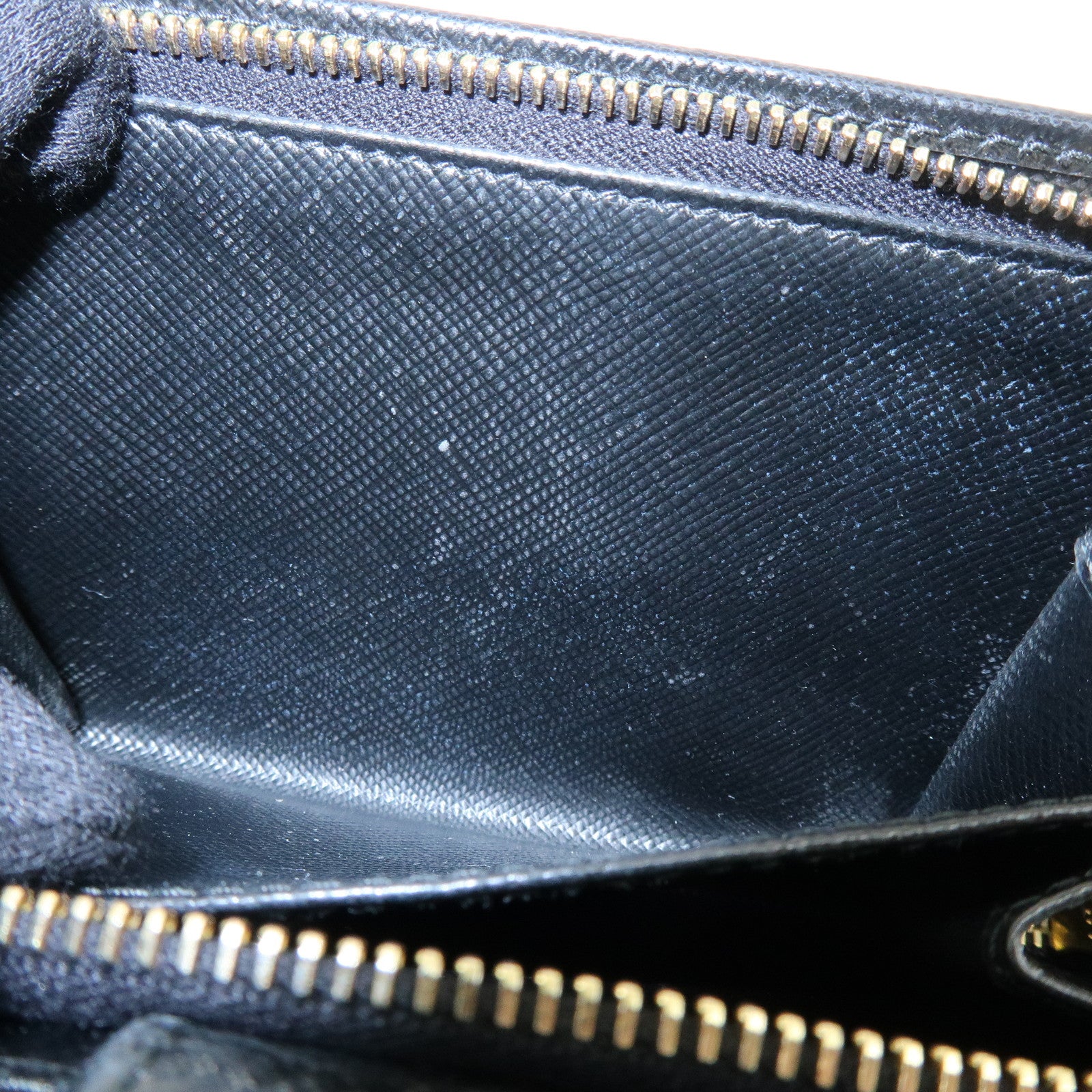 PRADA Saffiano Leather Compact Bi-fold Wallet Black 1ML225