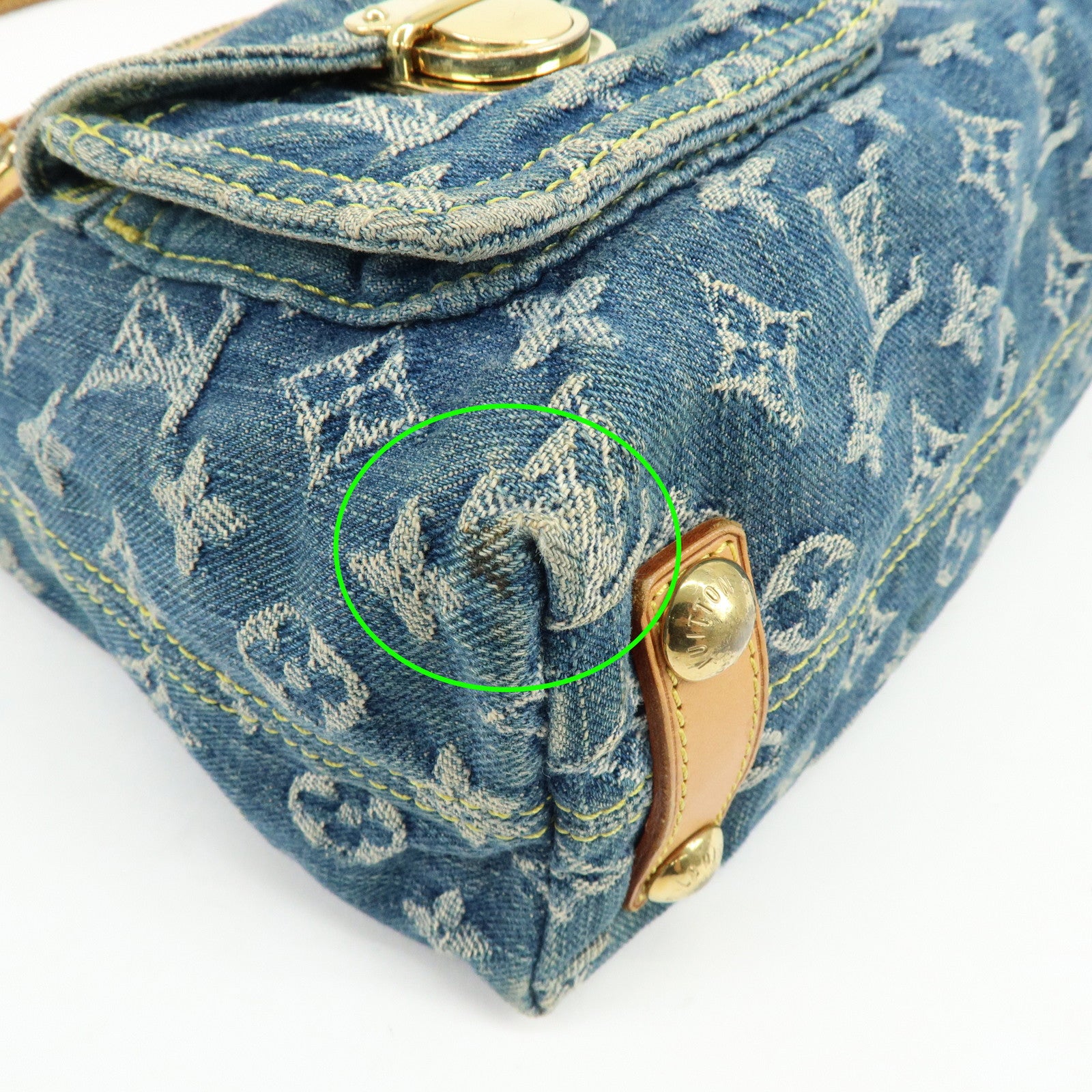 Louis Vuitton Monogram Denim Baggy PM 2Way Bag Shoulder Bag M95049