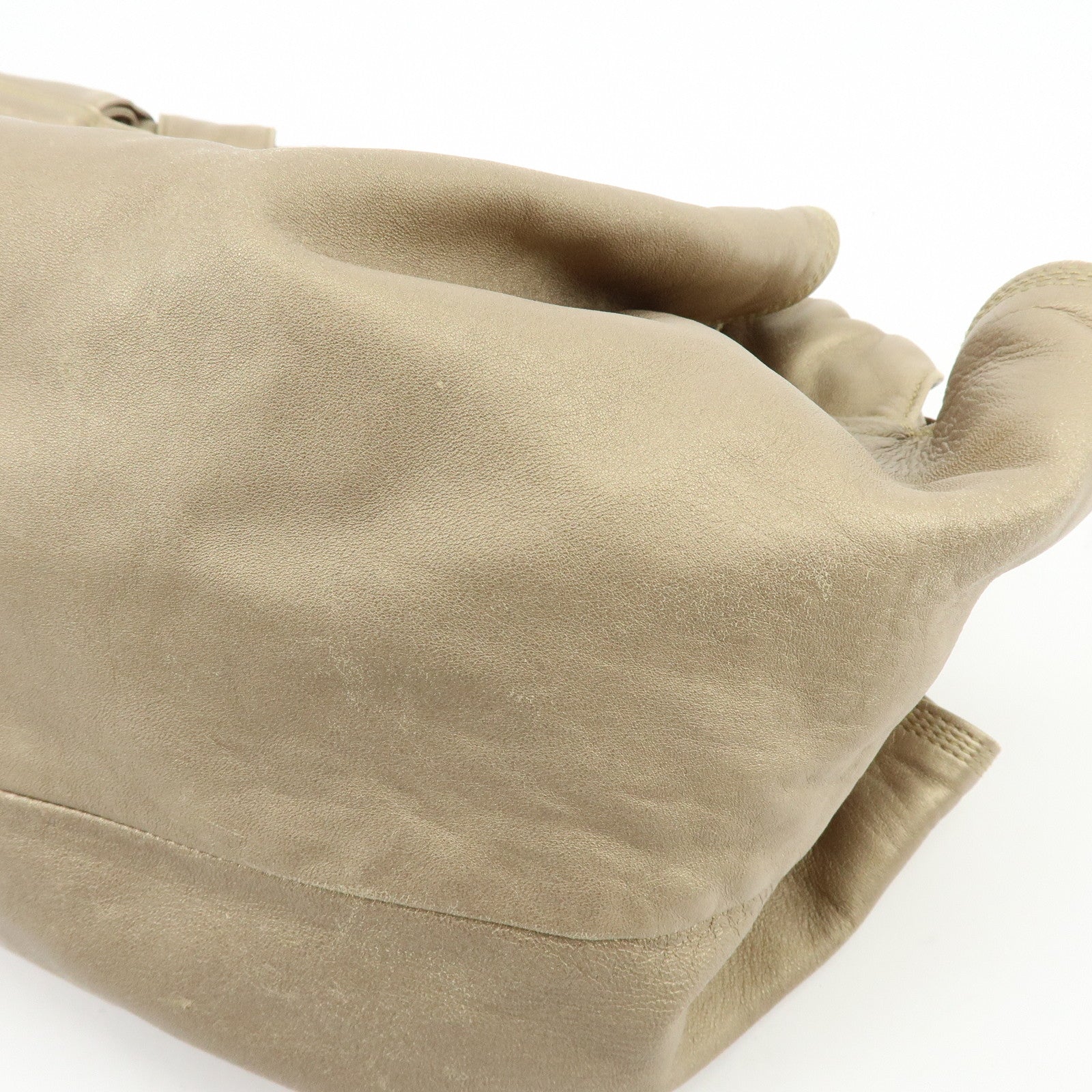 LOEWE Anagram Nappa Aire Leather Hand Bag Tote Bag Gold