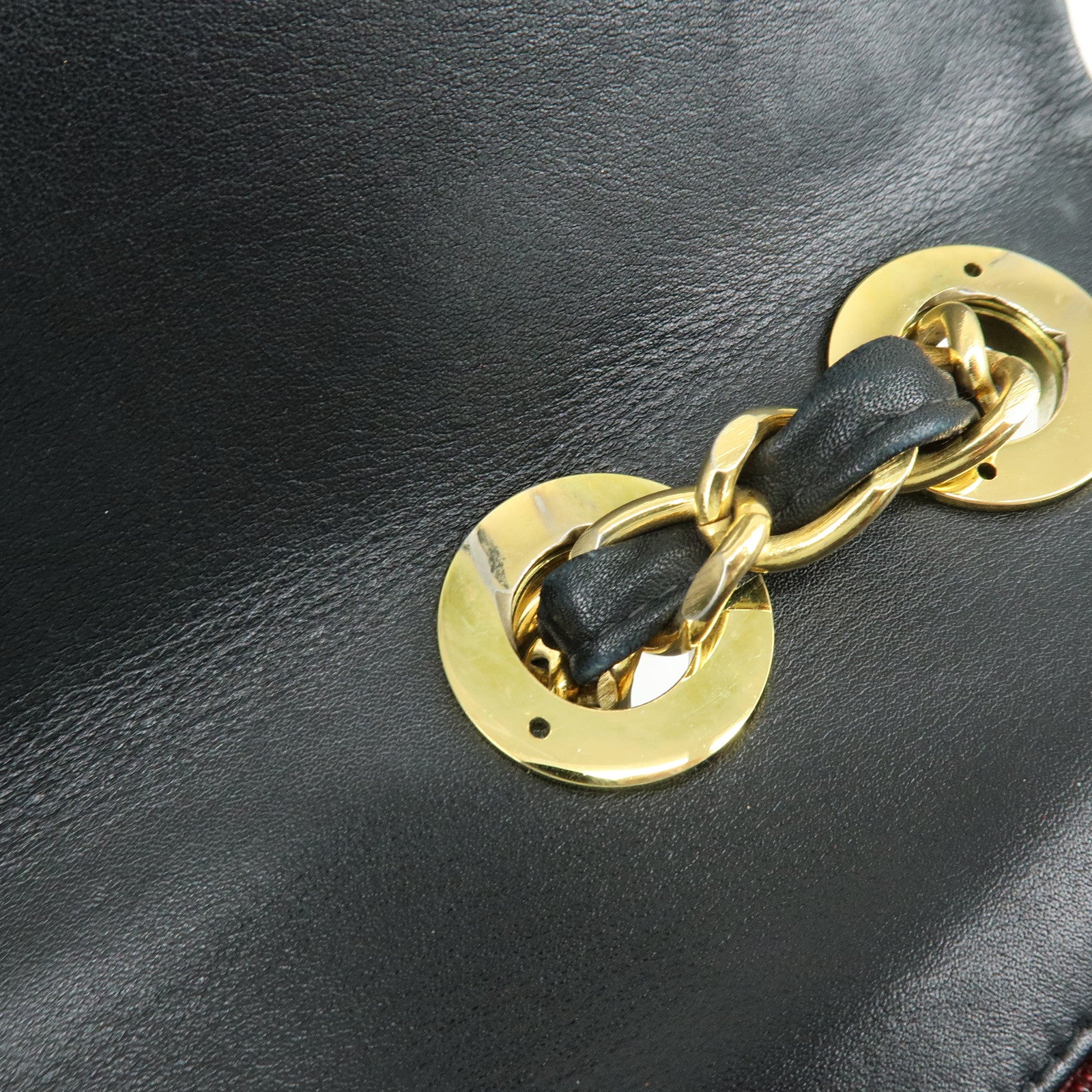 CHANEL Jumbo Matelasse 34 Lamb Skin Shoulder Bag Black A01094