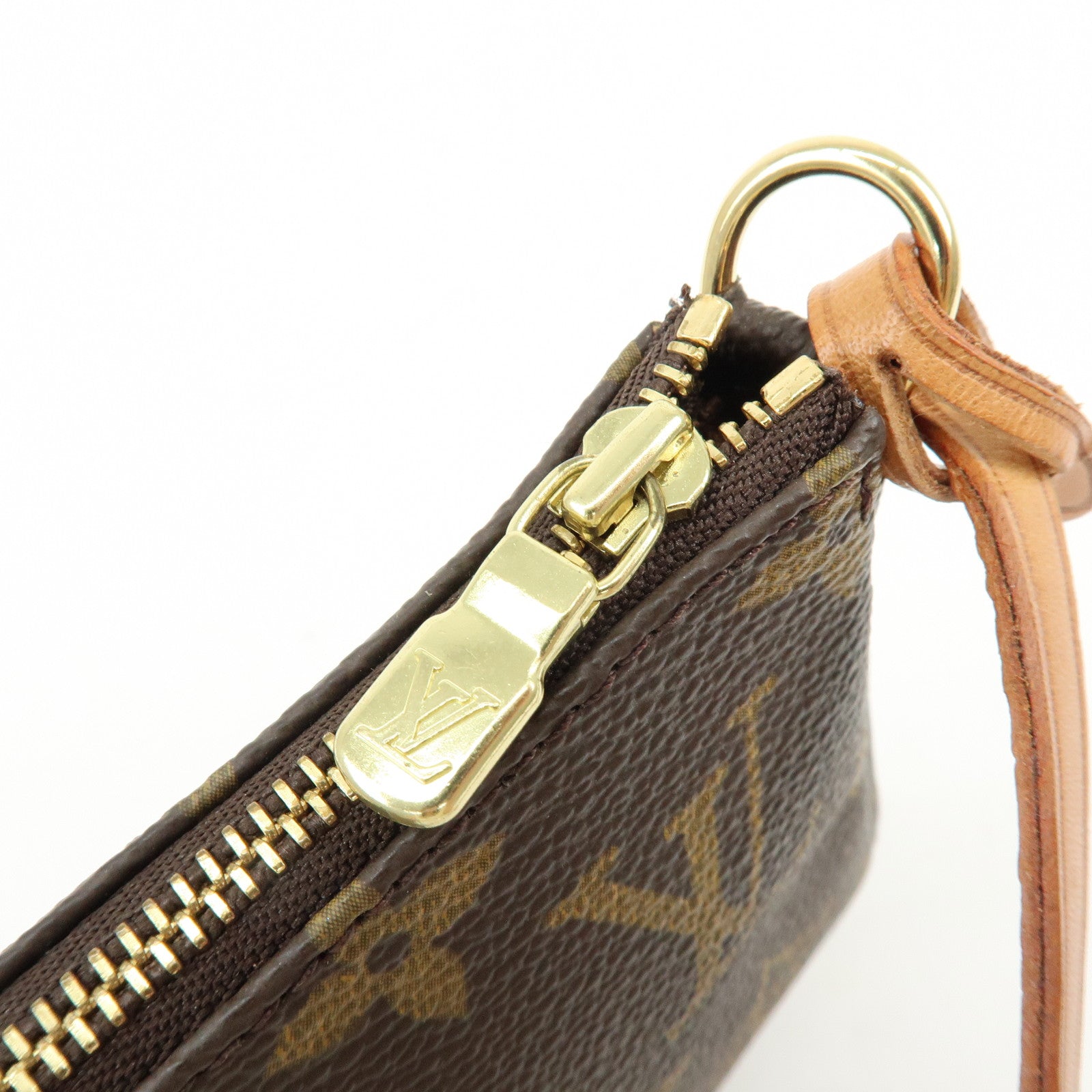 Louis Vuitton Monogram Pochette Accessoires Pouch Hand Bag Brown M51980