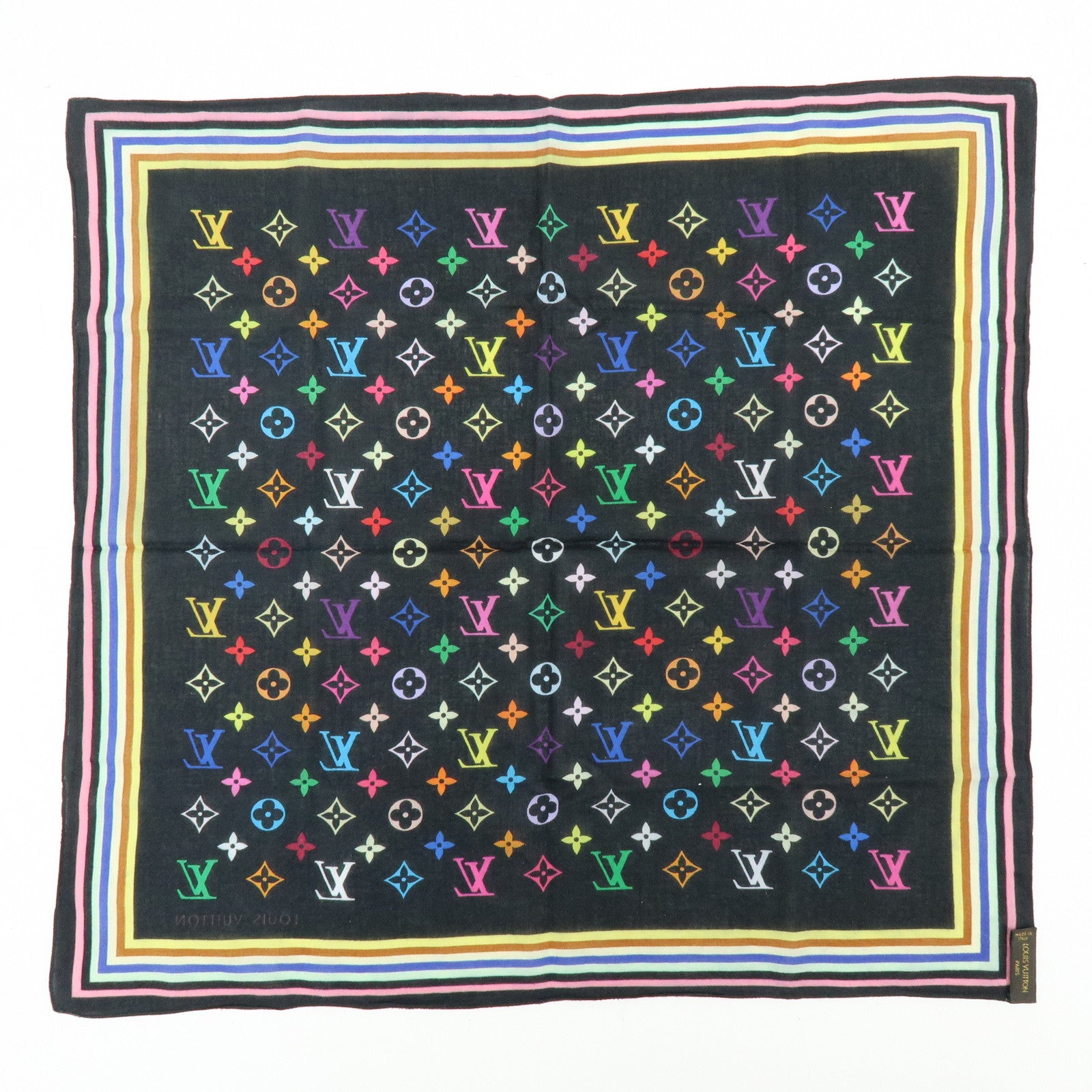 Louis Vuitton Monogram Multicolor Cotton 100% Handkerchief M71912