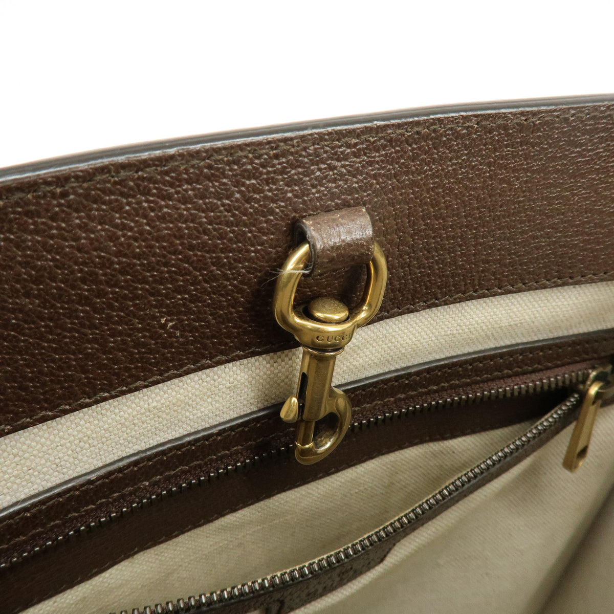 GUCCI Sherry Ophidia GG Supreme Leather 2Way Shoulder Bag Brown 724685