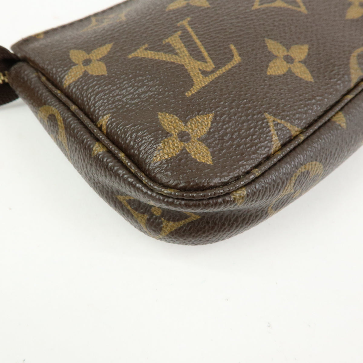 Louis Vuitton Monogram Mini Pochette Accessoires Hand Bag Brown M58009